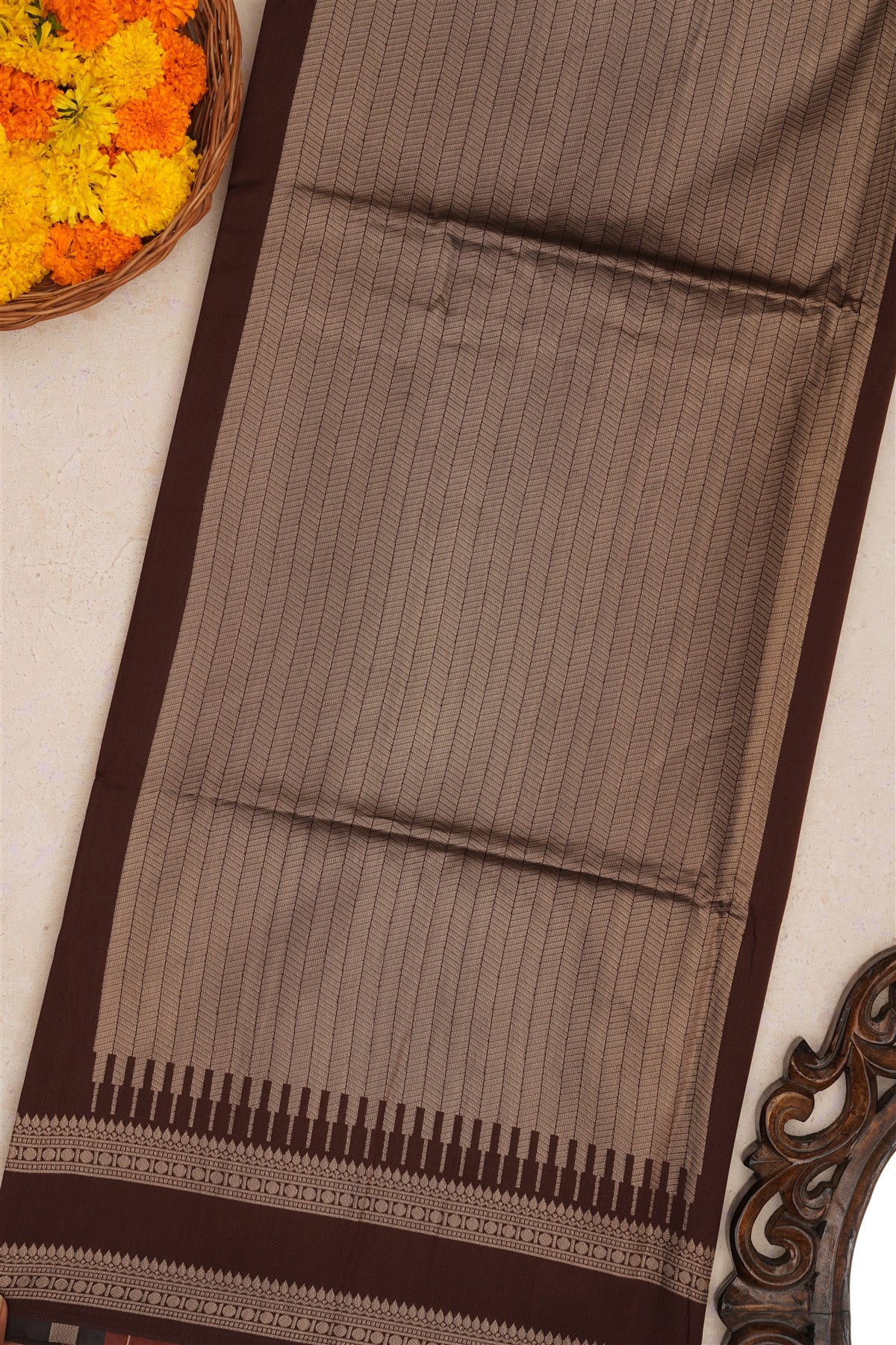 Fancy Silk Brick Saree