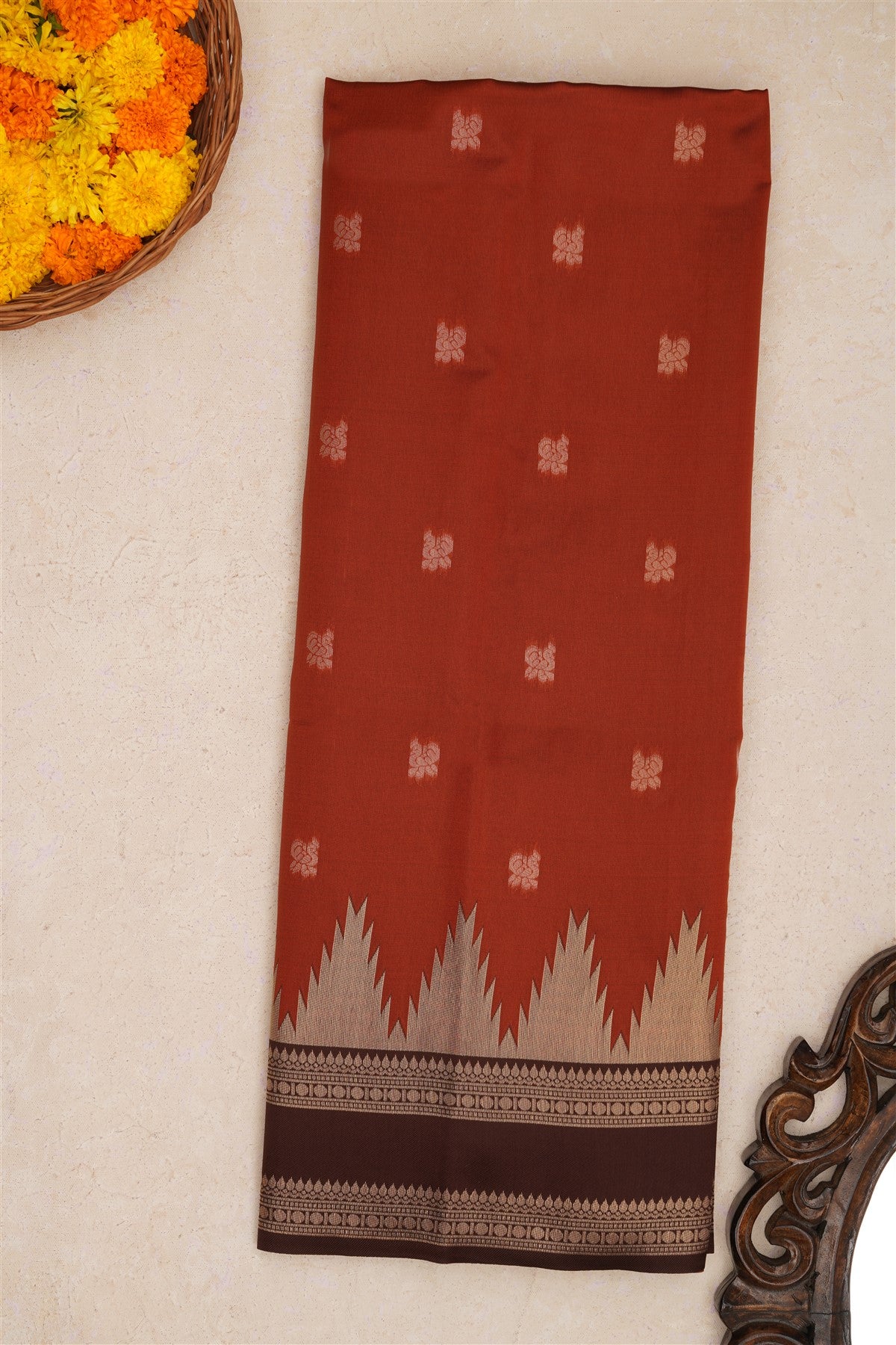 Fancy Silk Brick Saree