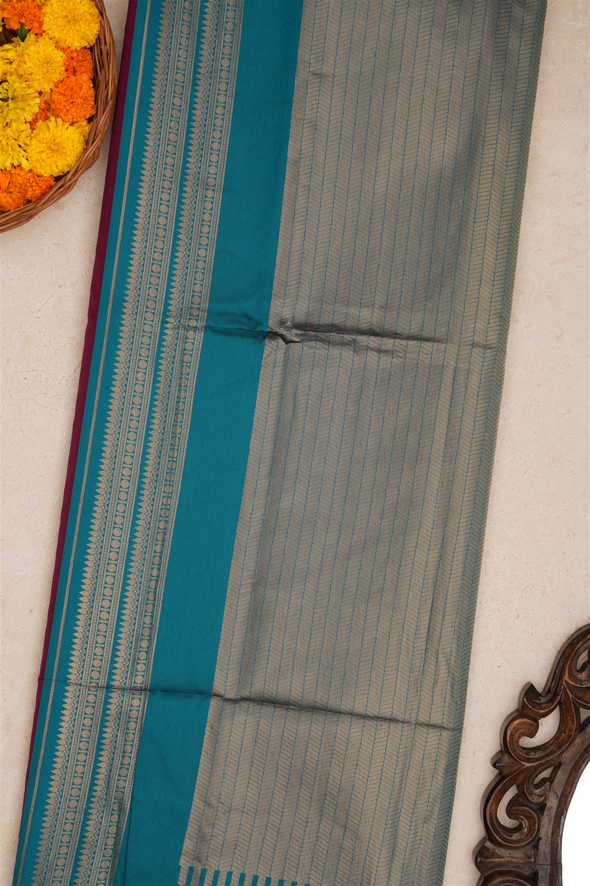 Fancy Silk Dark Purple Saree