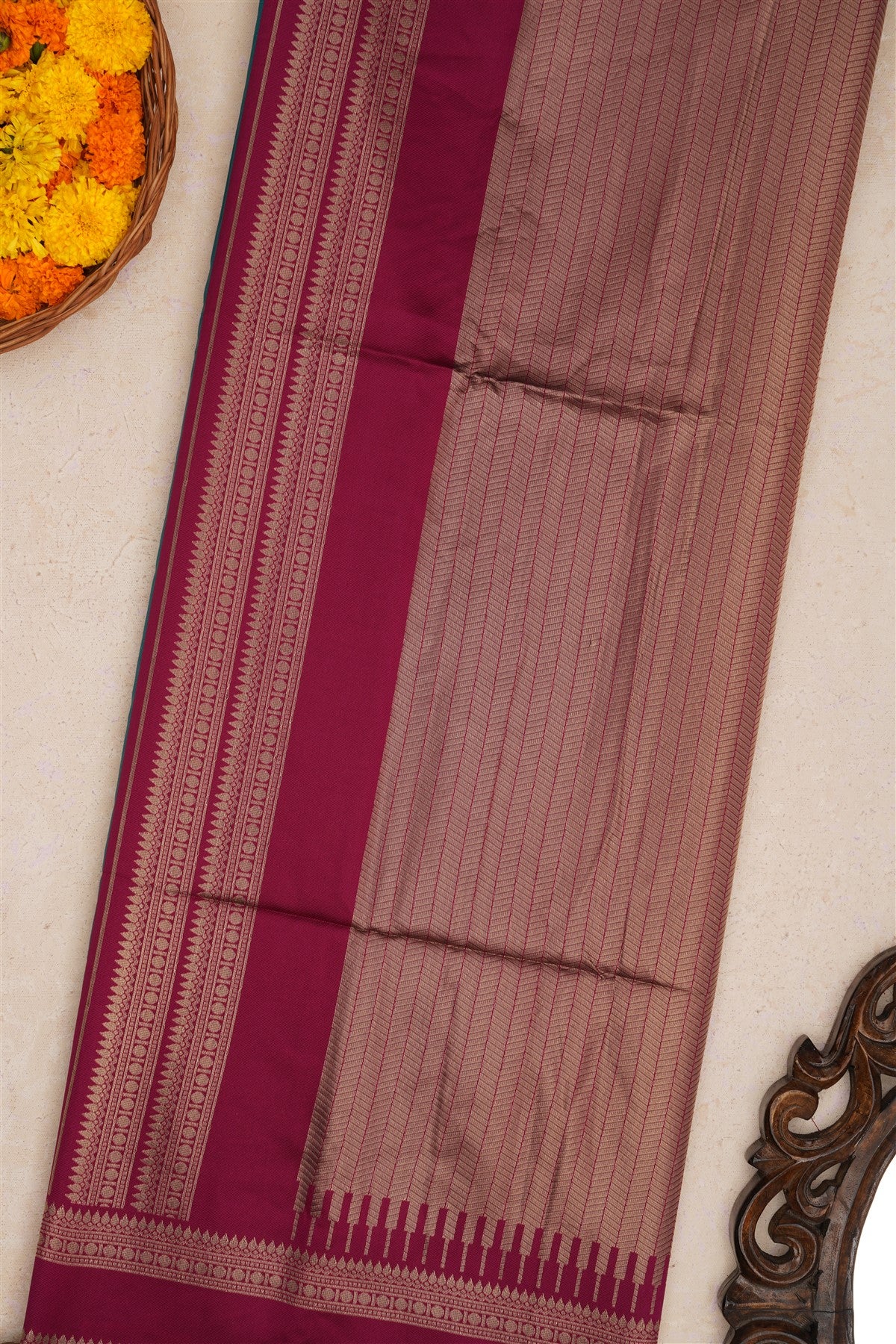 Fancy Silk Teal Saree
