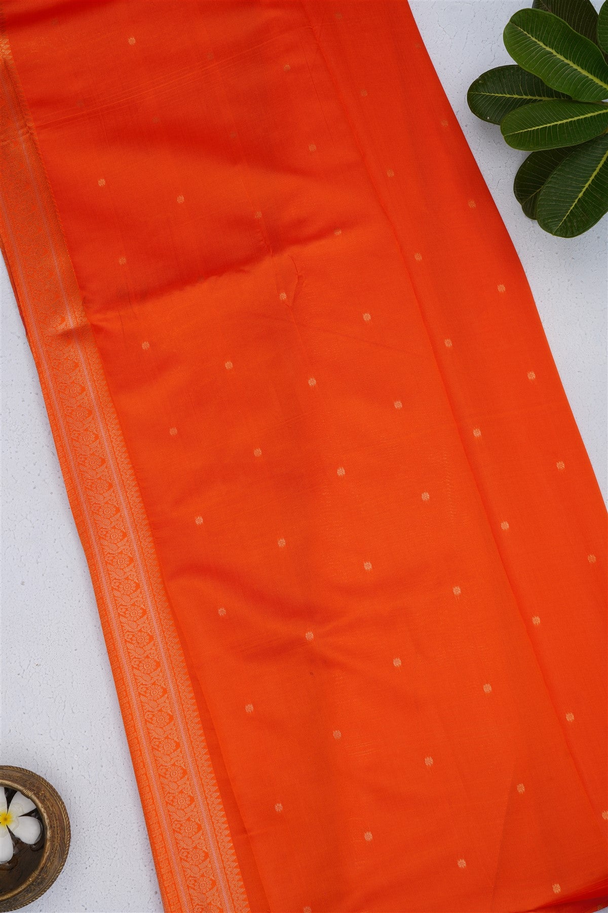 Banarasi Silk Blend Brown Saree