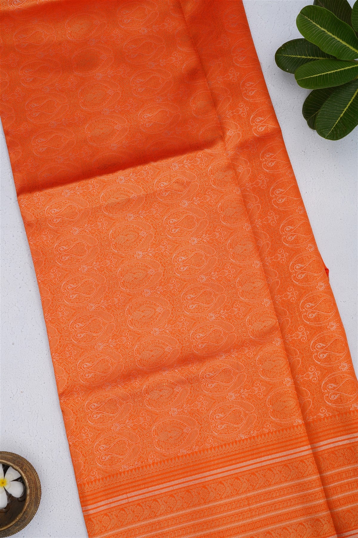 Banarasi Silk Blend Brown Saree