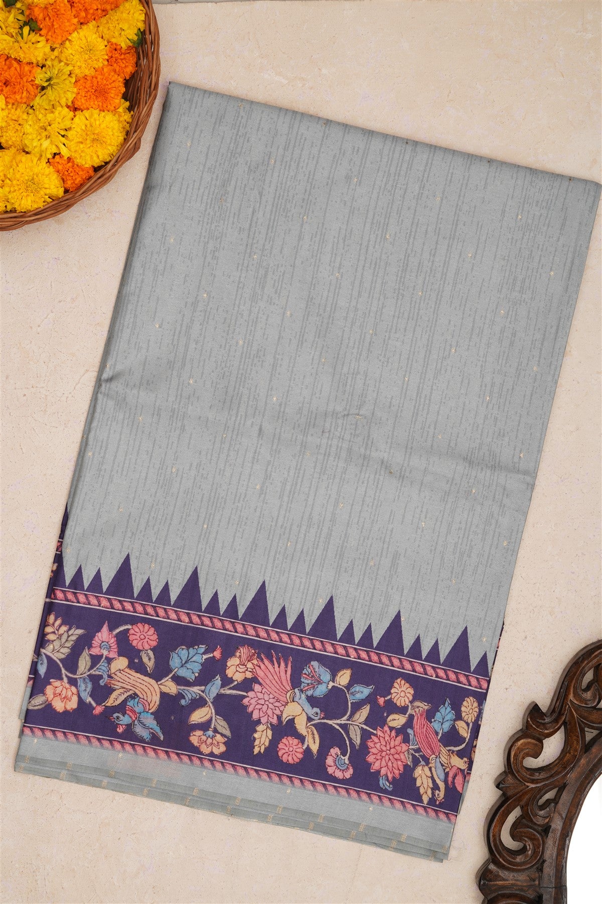 Fancy Silk Slate Grey Saree