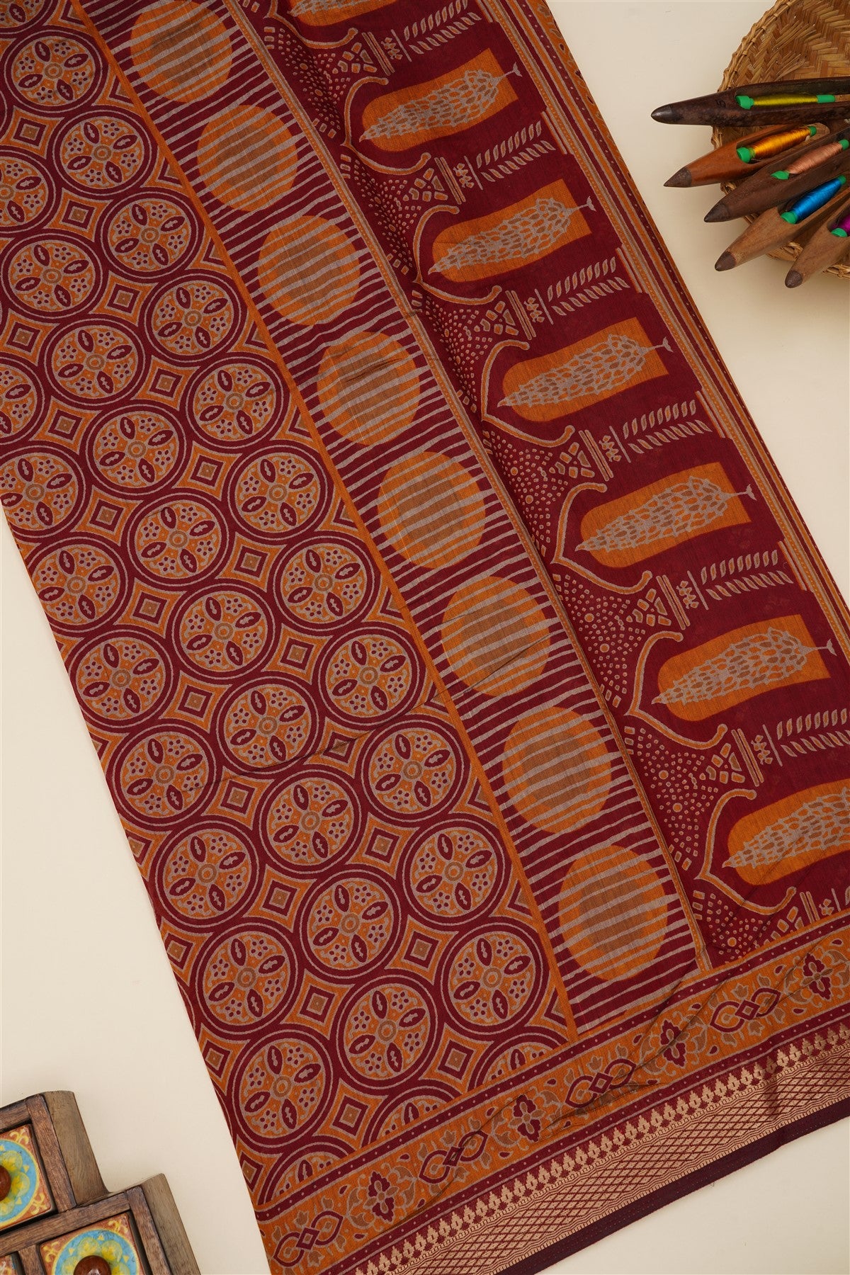 Fancy Silk Dark Mustard Saree