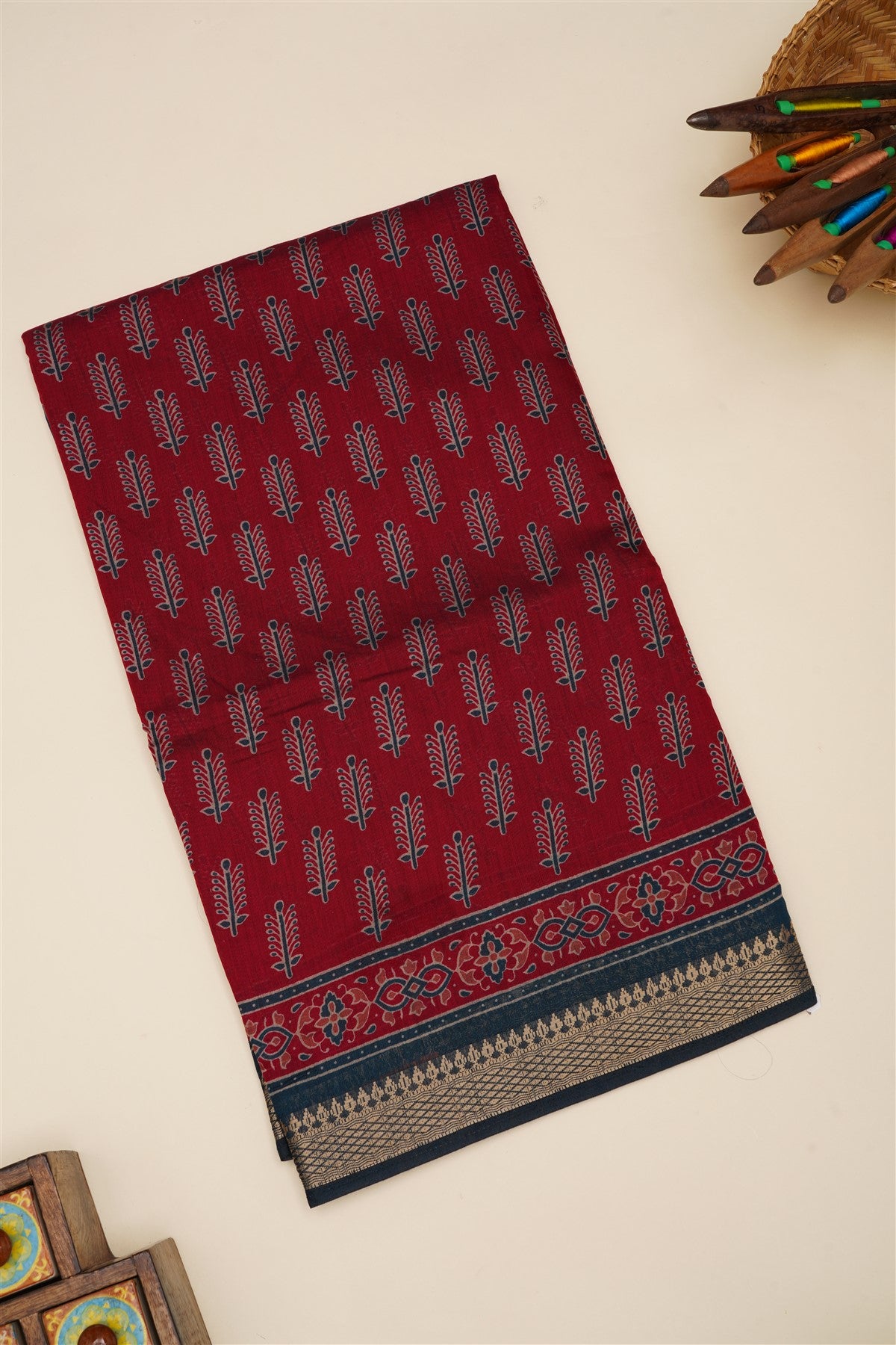 Fancy Silk Maroon Saree