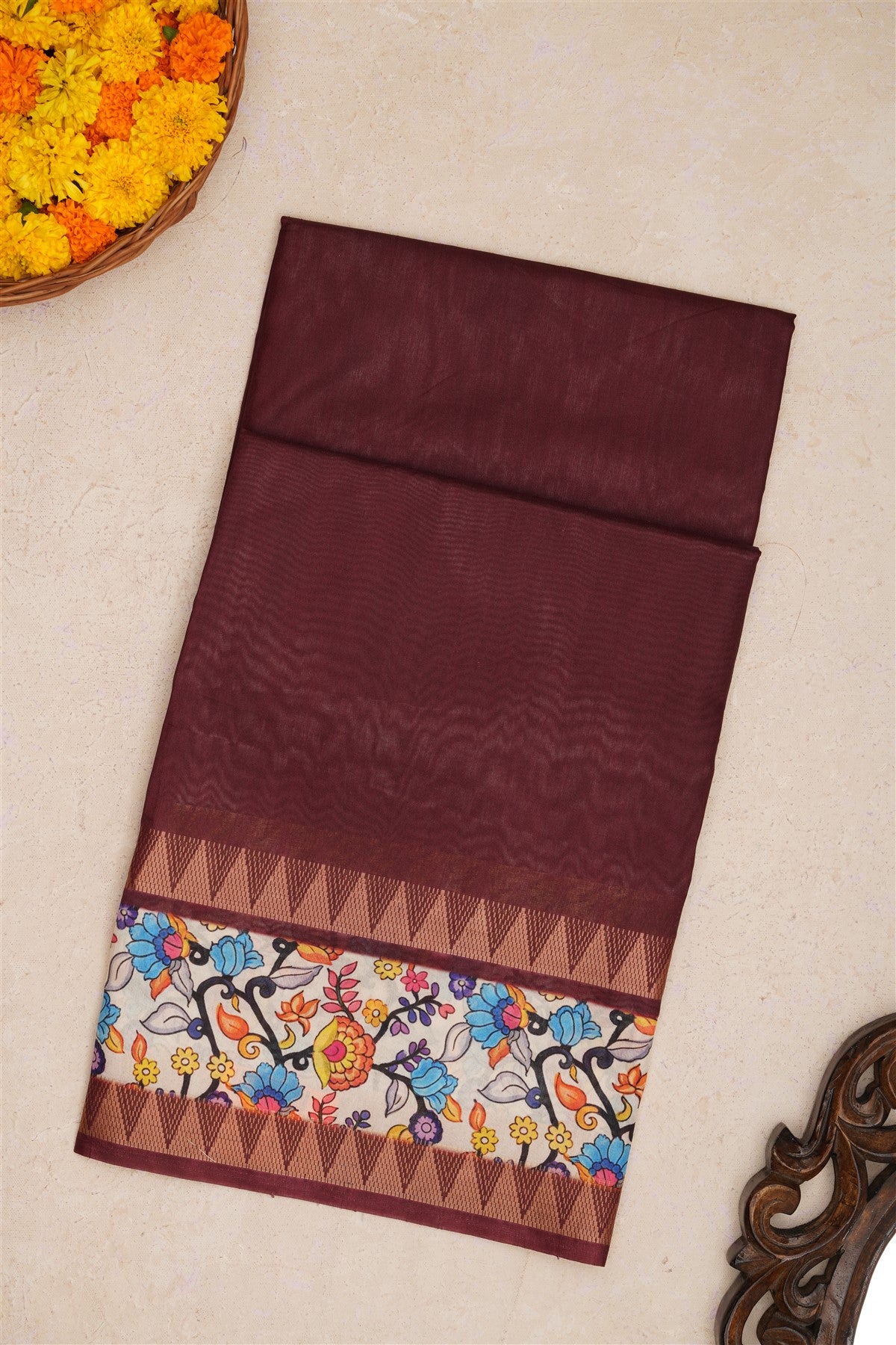 Fancy Silk Brown Saree