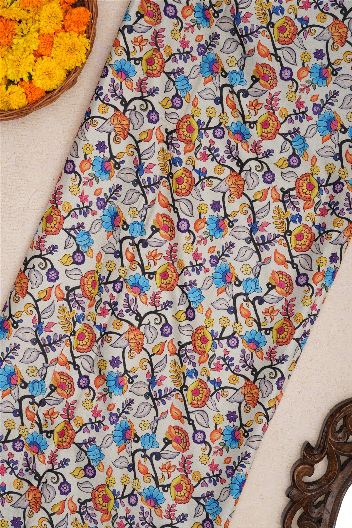 Fancy Silk Teal Saree