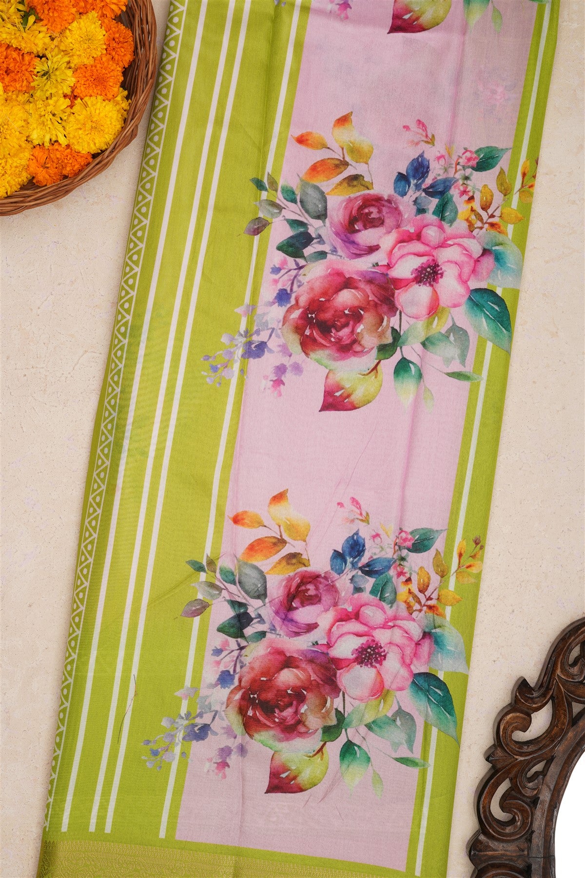 Fancy Silk Light Pink Saree