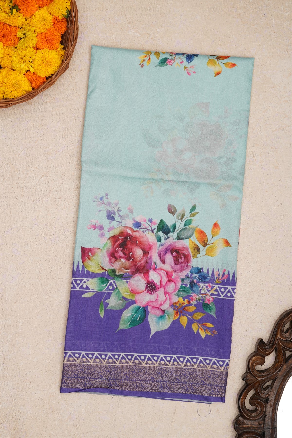 Fancy Silk Light Sea Green Saree