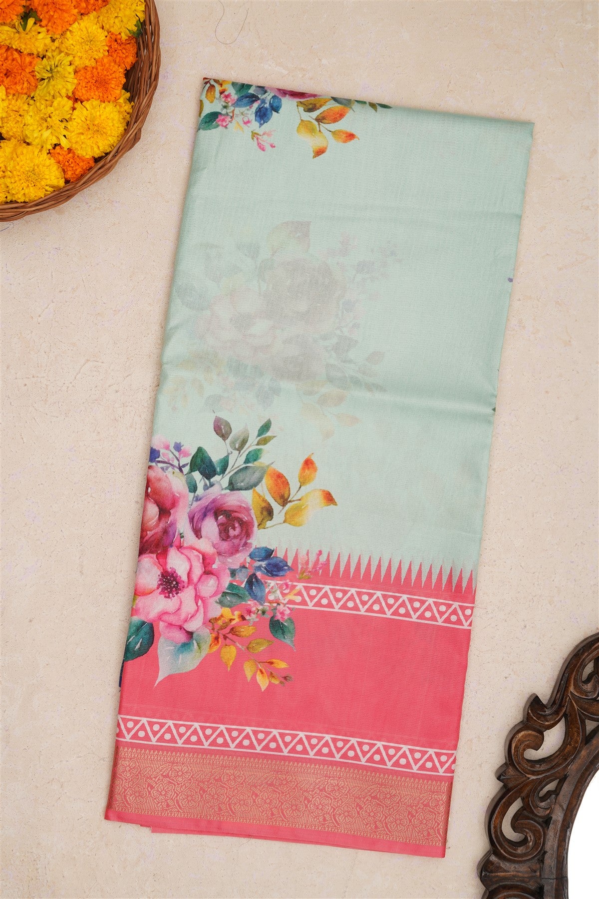 Fancy Silk Sea Green Saree