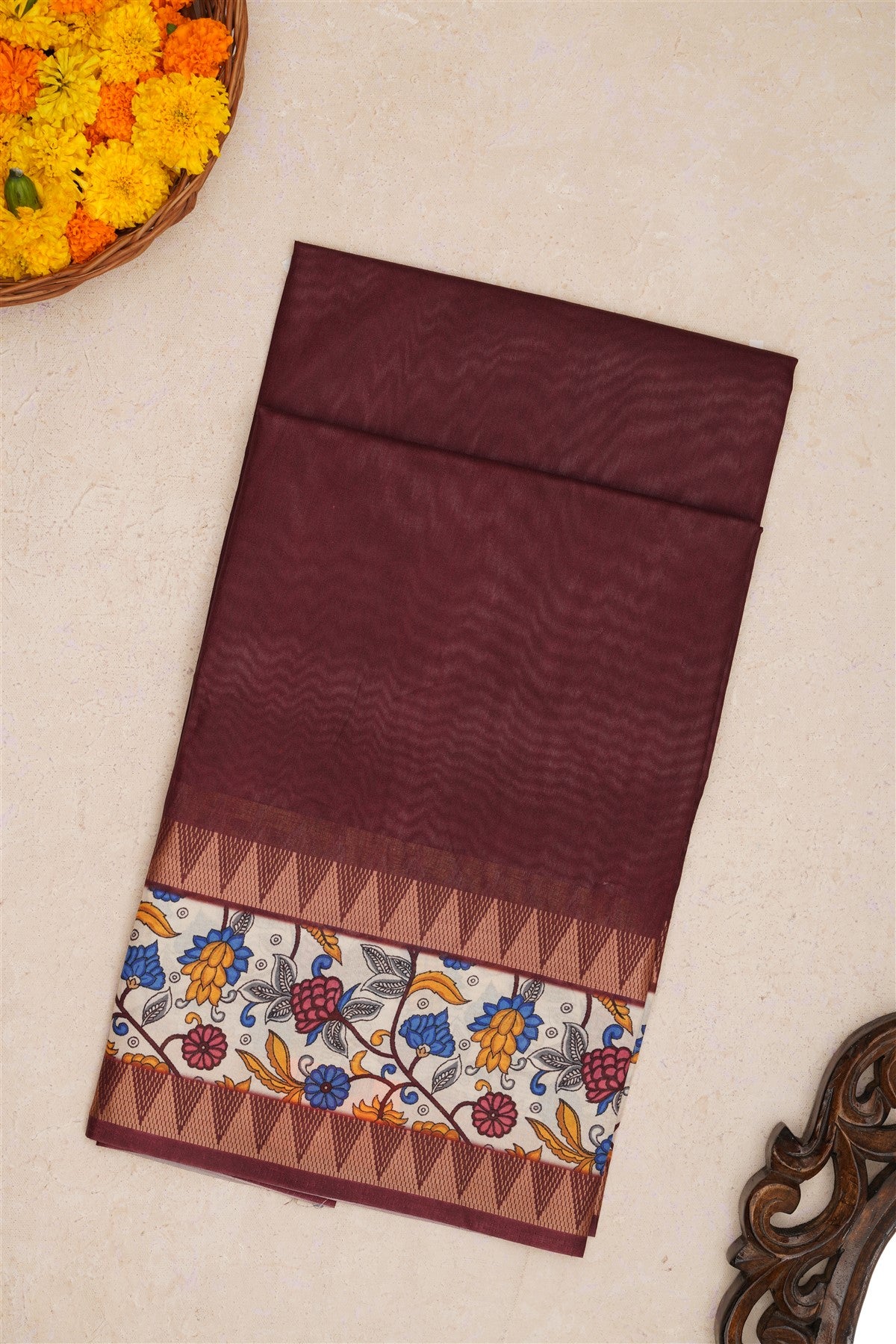 Fancy Silk Brown Saree