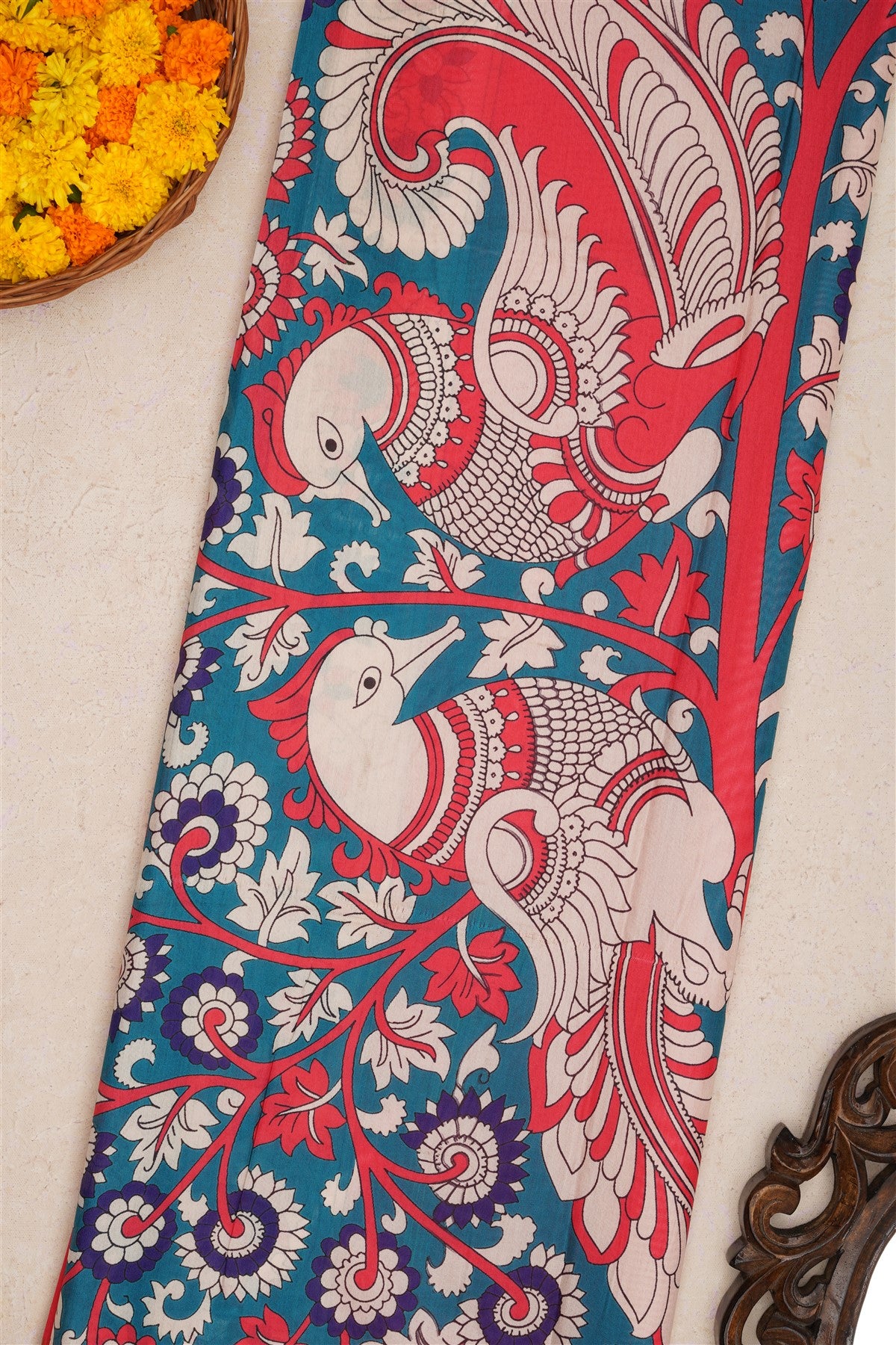 Fancy Silk Coral Saree