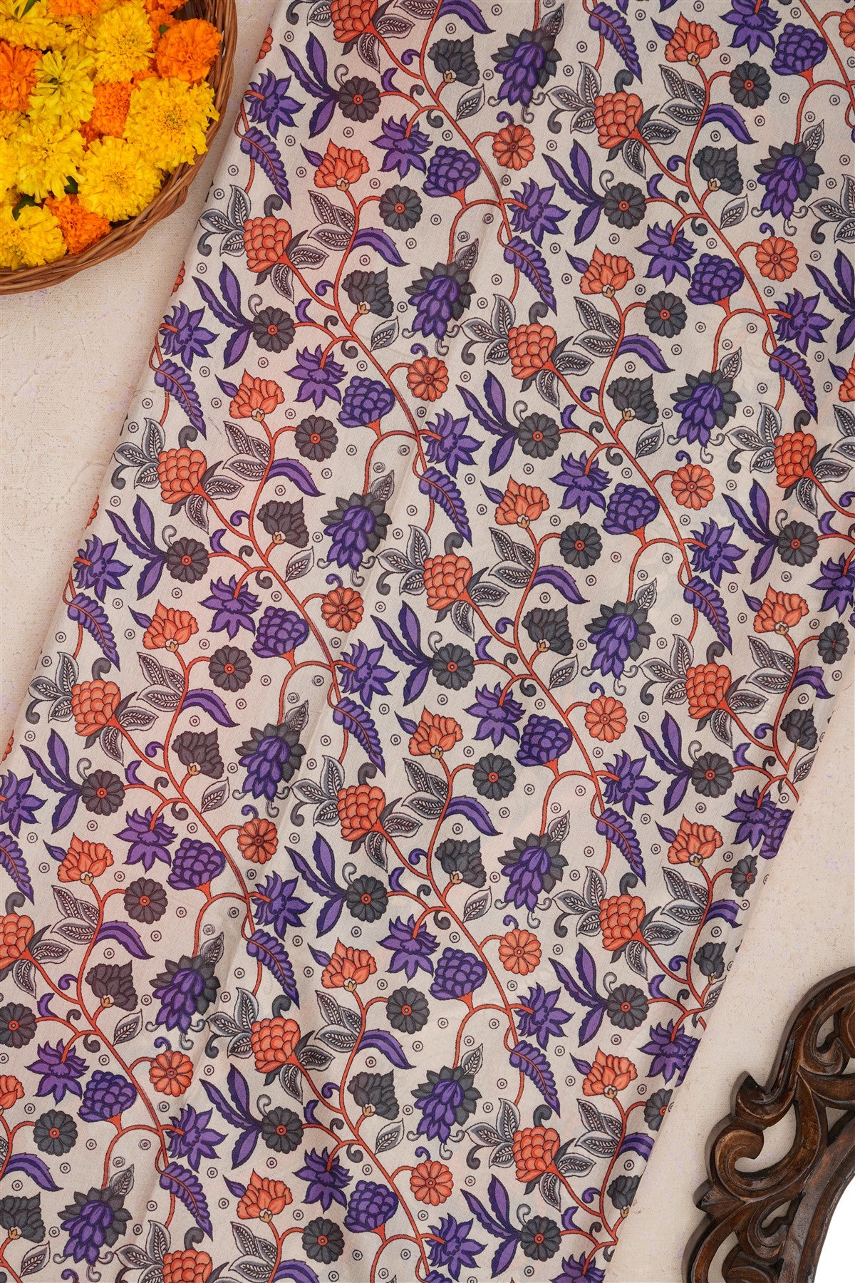 Fancy Silk Orange Saree