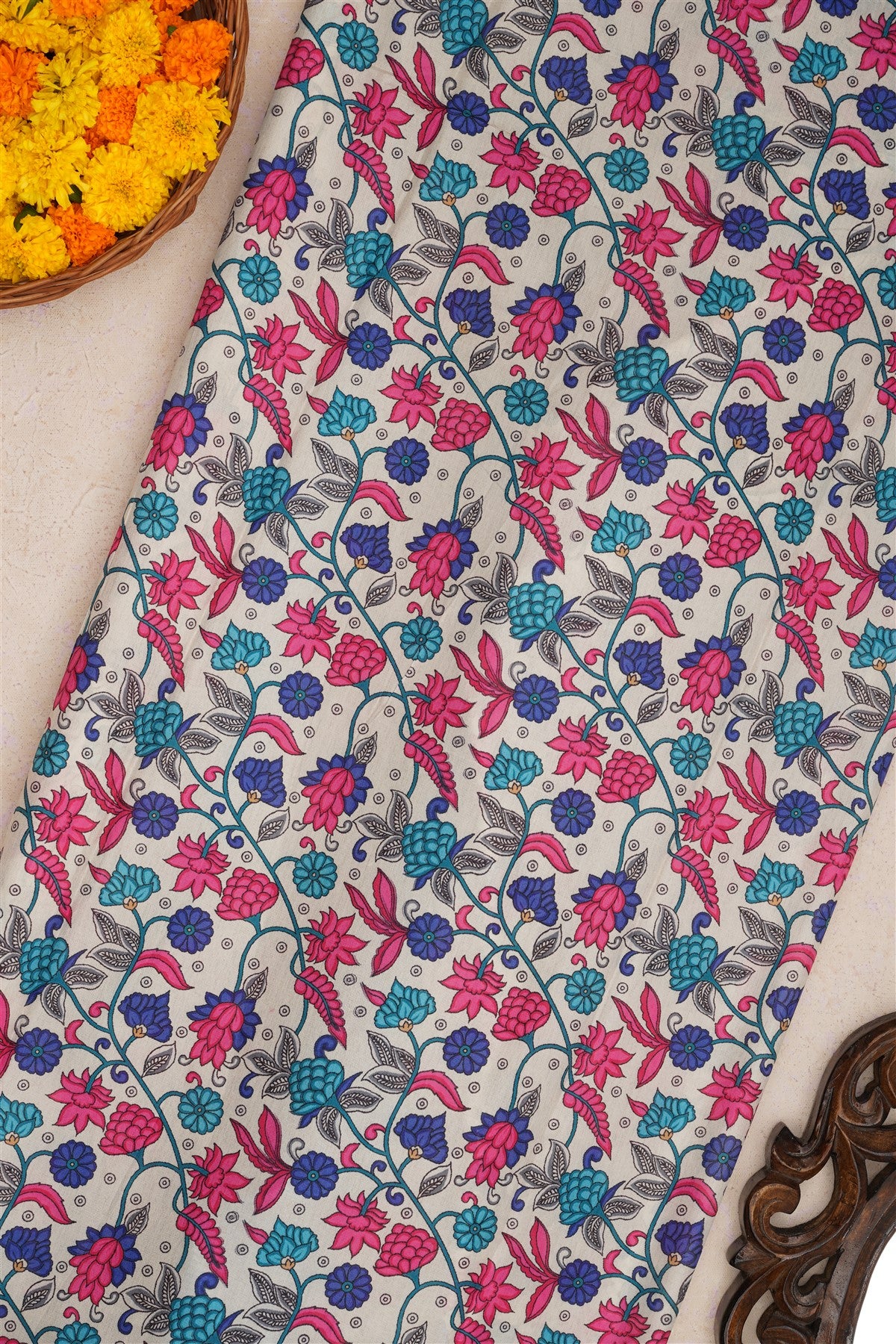 Fancy Silk Teal Saree