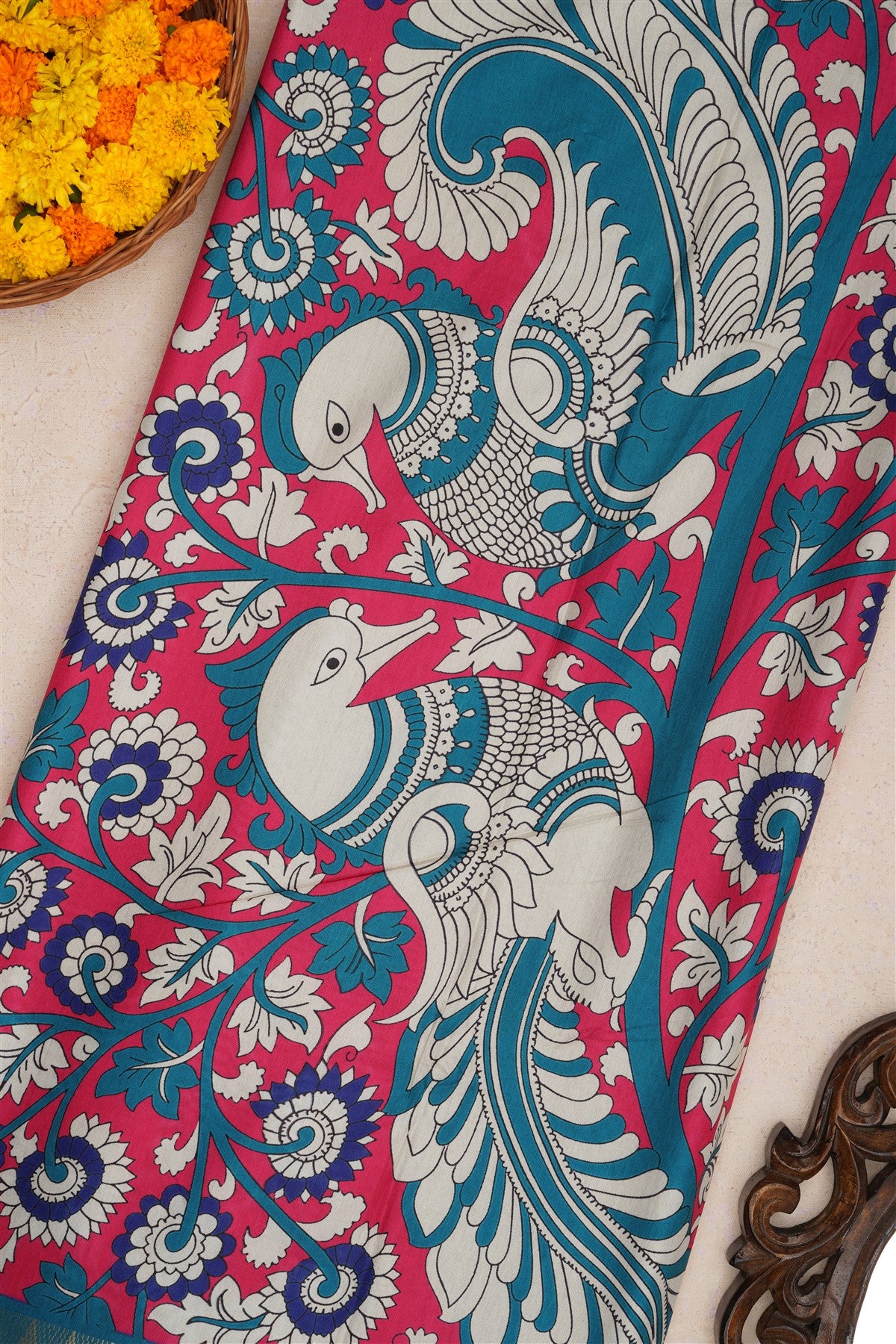 Fancy Silk Teal Saree