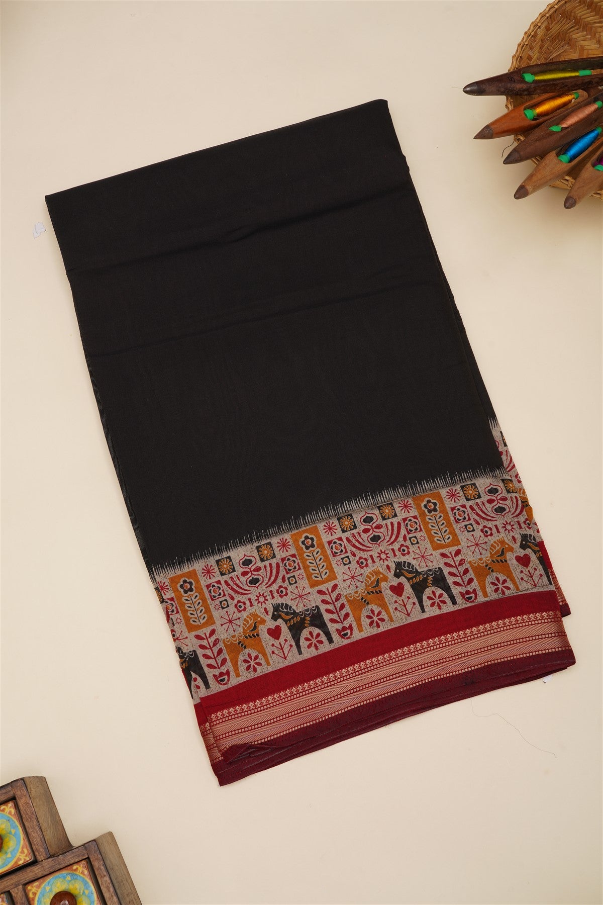 Fancy Silk Black Saree