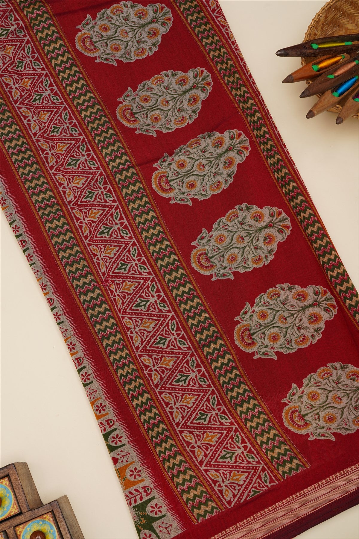 Fancy Silk Mehandi Green Saree