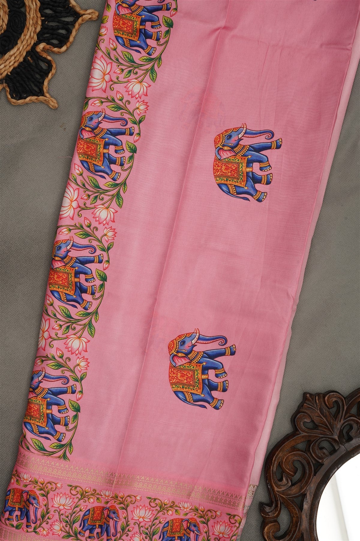 Mangalagiri Silk Sky Blue  Saree