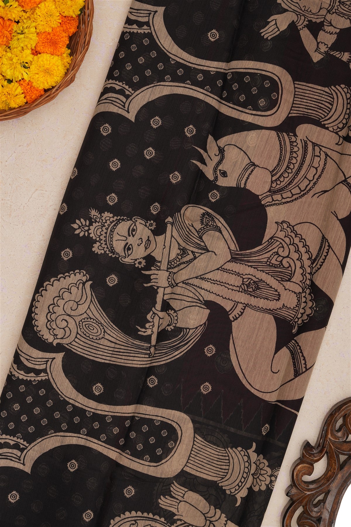 Fancy Silk Dark Maroon Saree