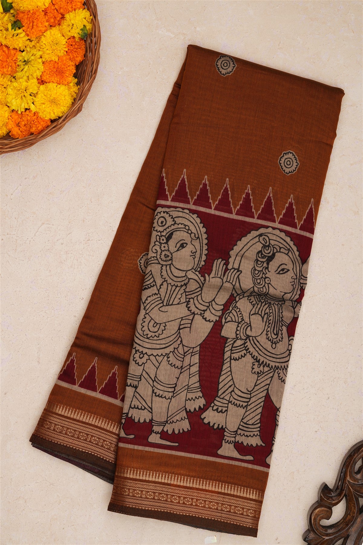 Fancy Silk Dark Mustard Saree