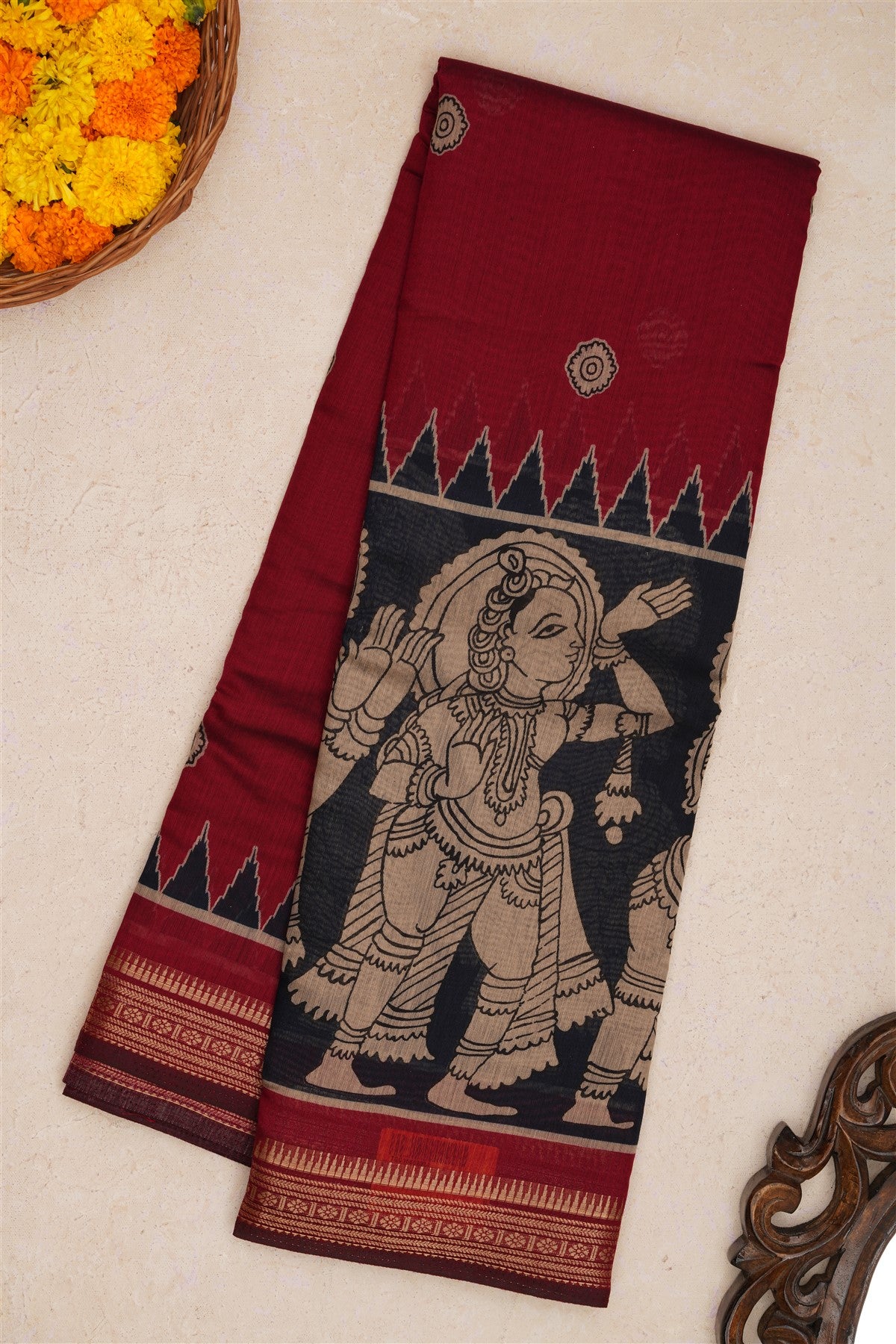 Fancy Silk Magenta Saree