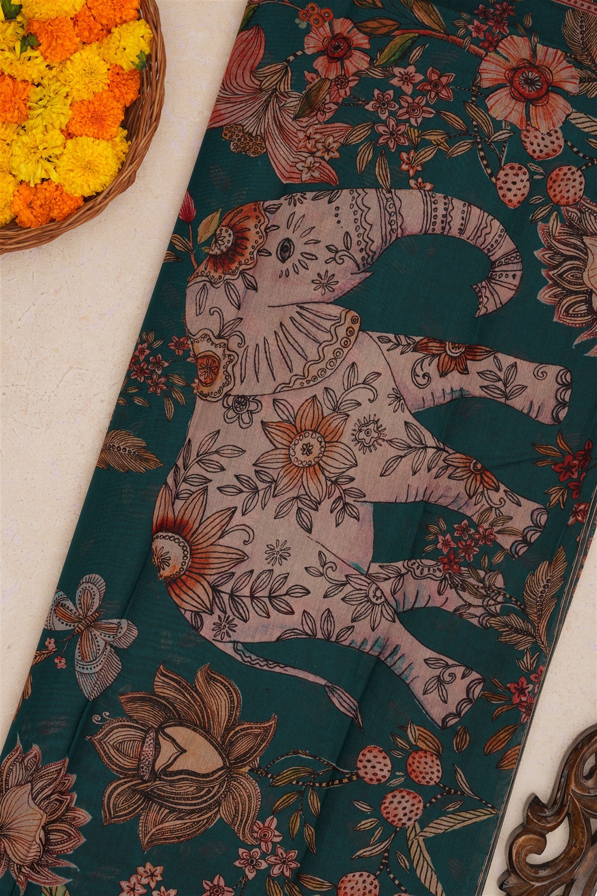 Fancy Silk Beige Saree