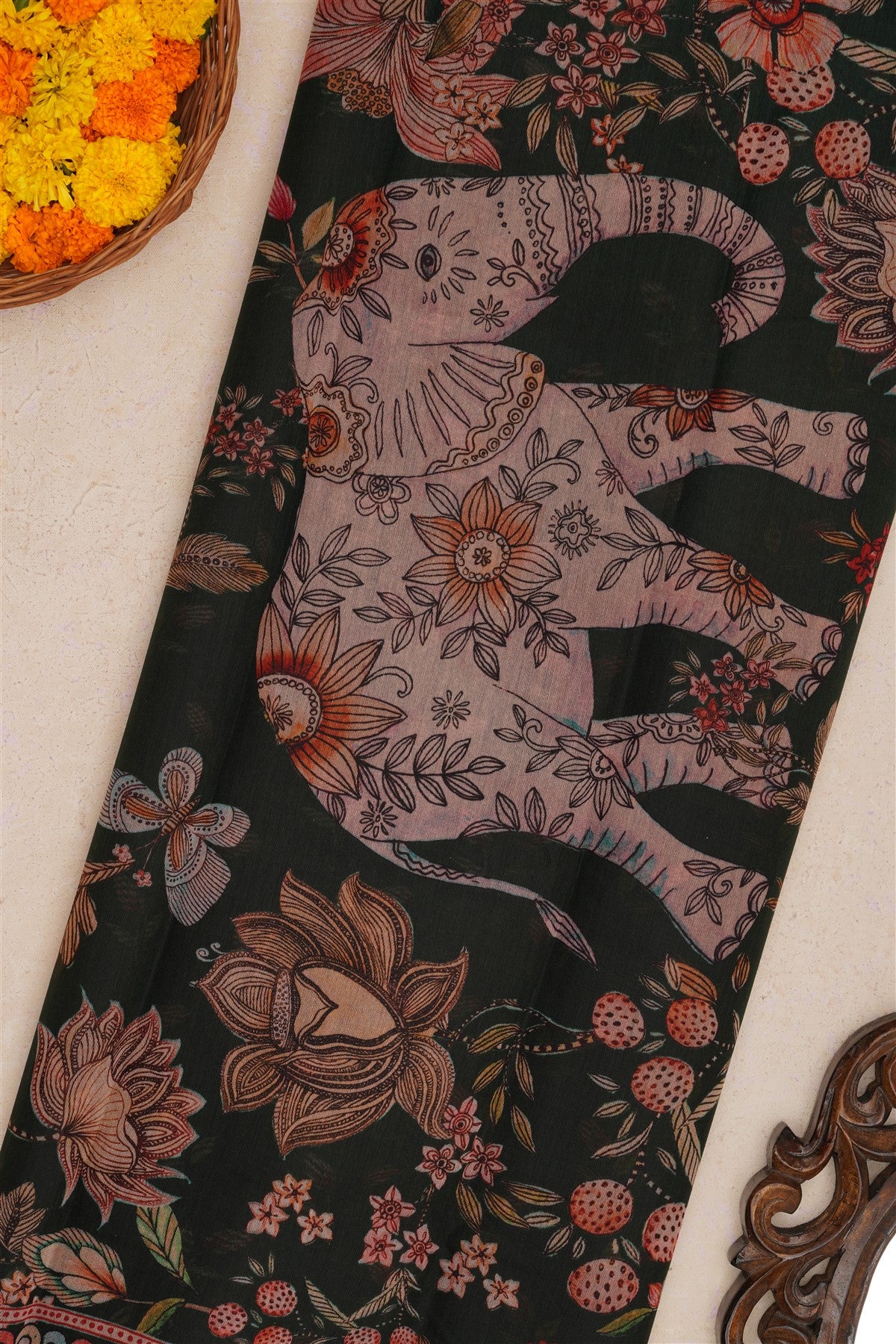 Fancy Silk Beige Saree