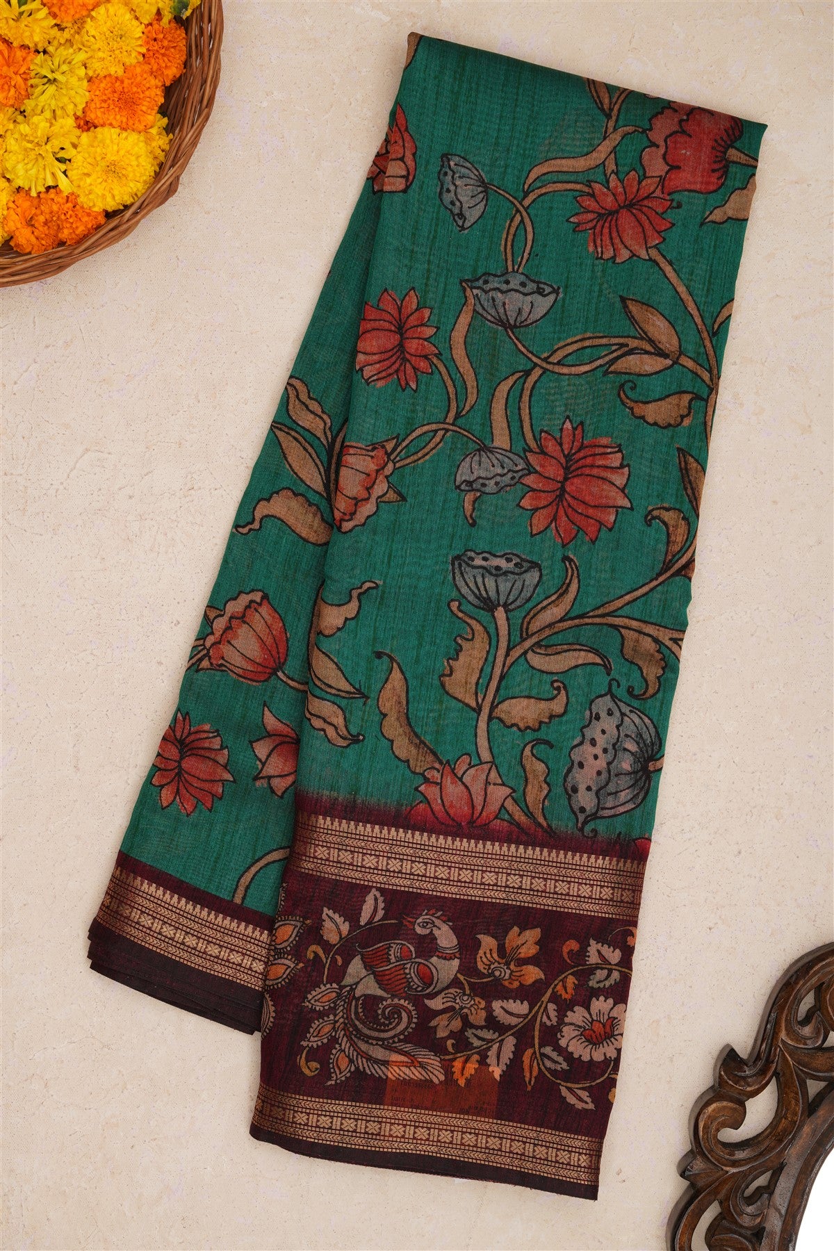 Fancy Silk Green Saree