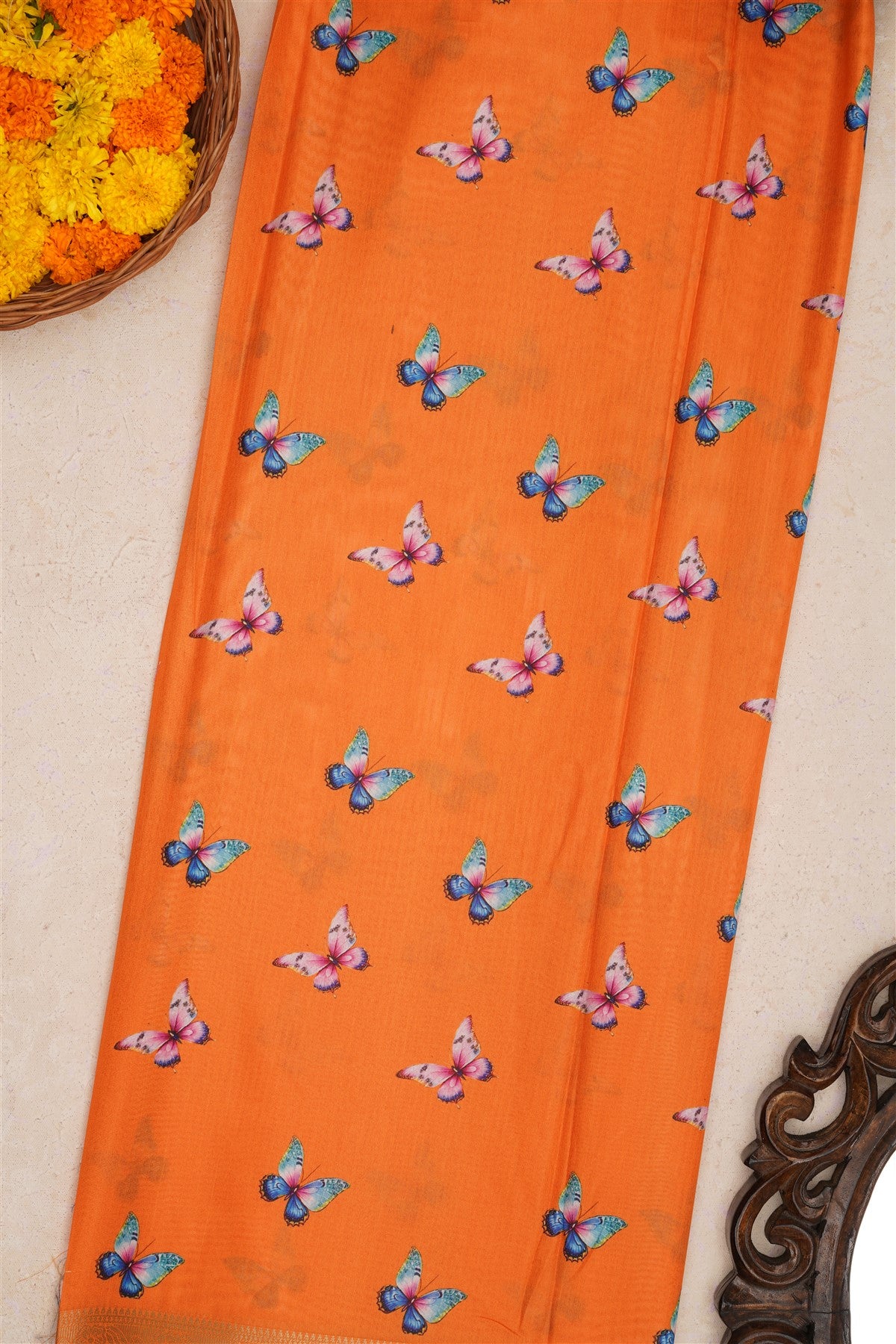 Fancy Silk Light Blue Saree