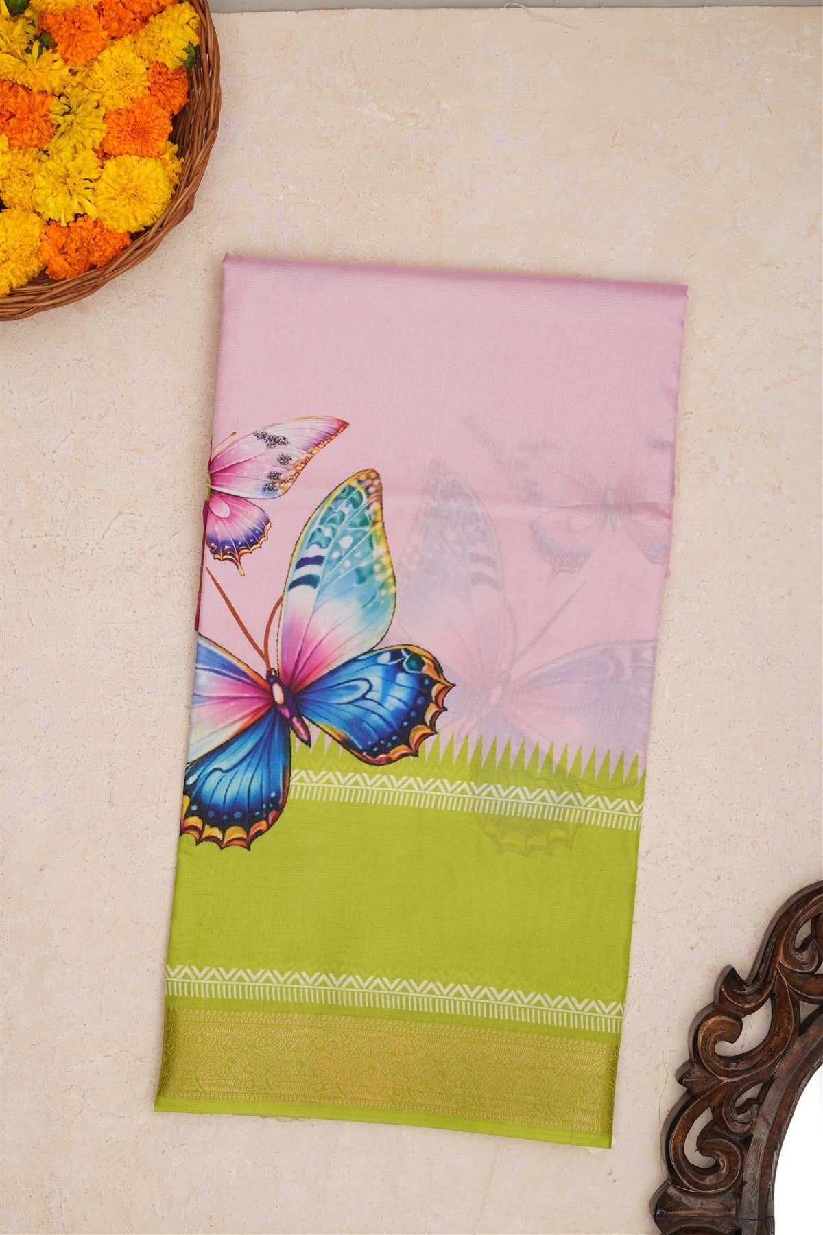 Fancy Silk Light Pink Saree