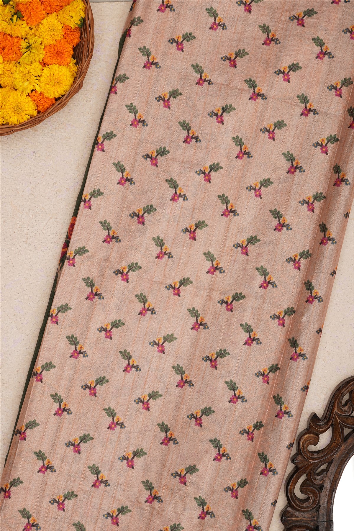 Fancy Silk Olive Green Saree