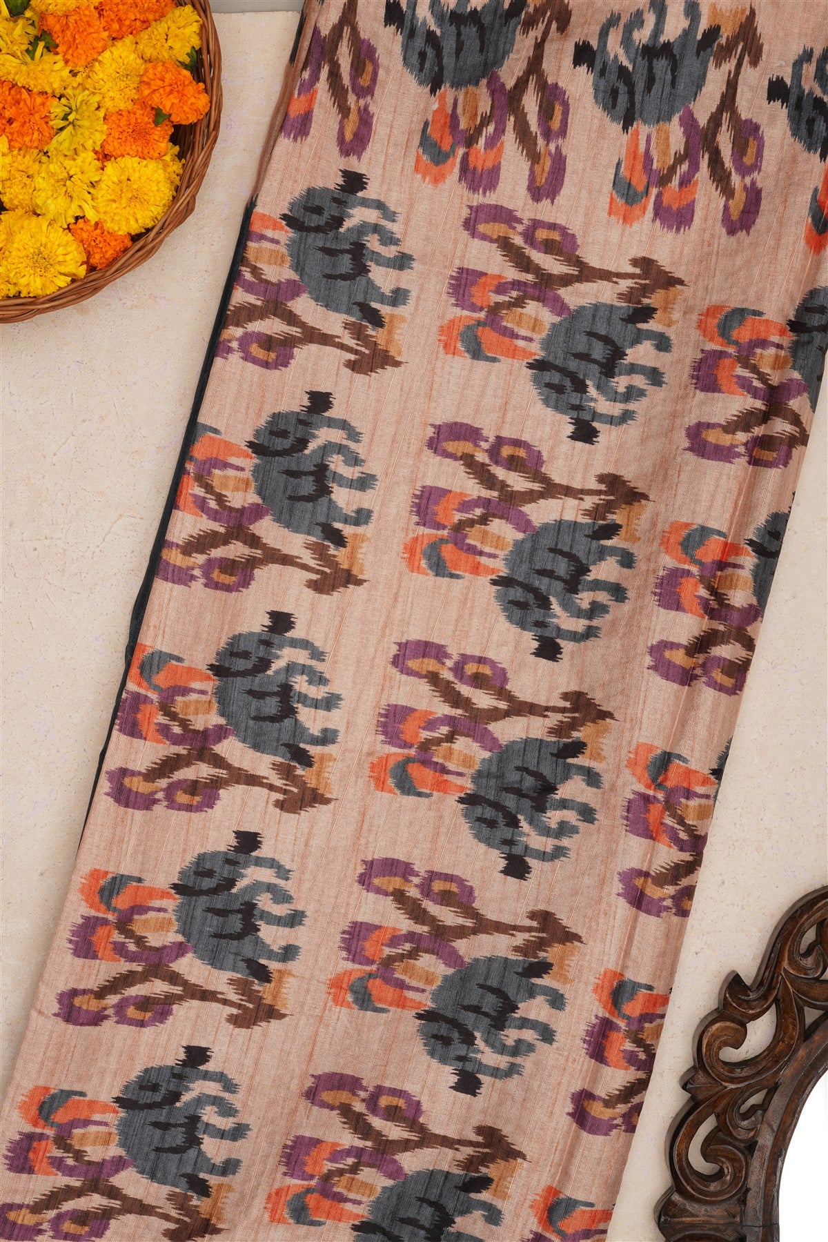 Fancy Silk Dark Slate Blue Saree