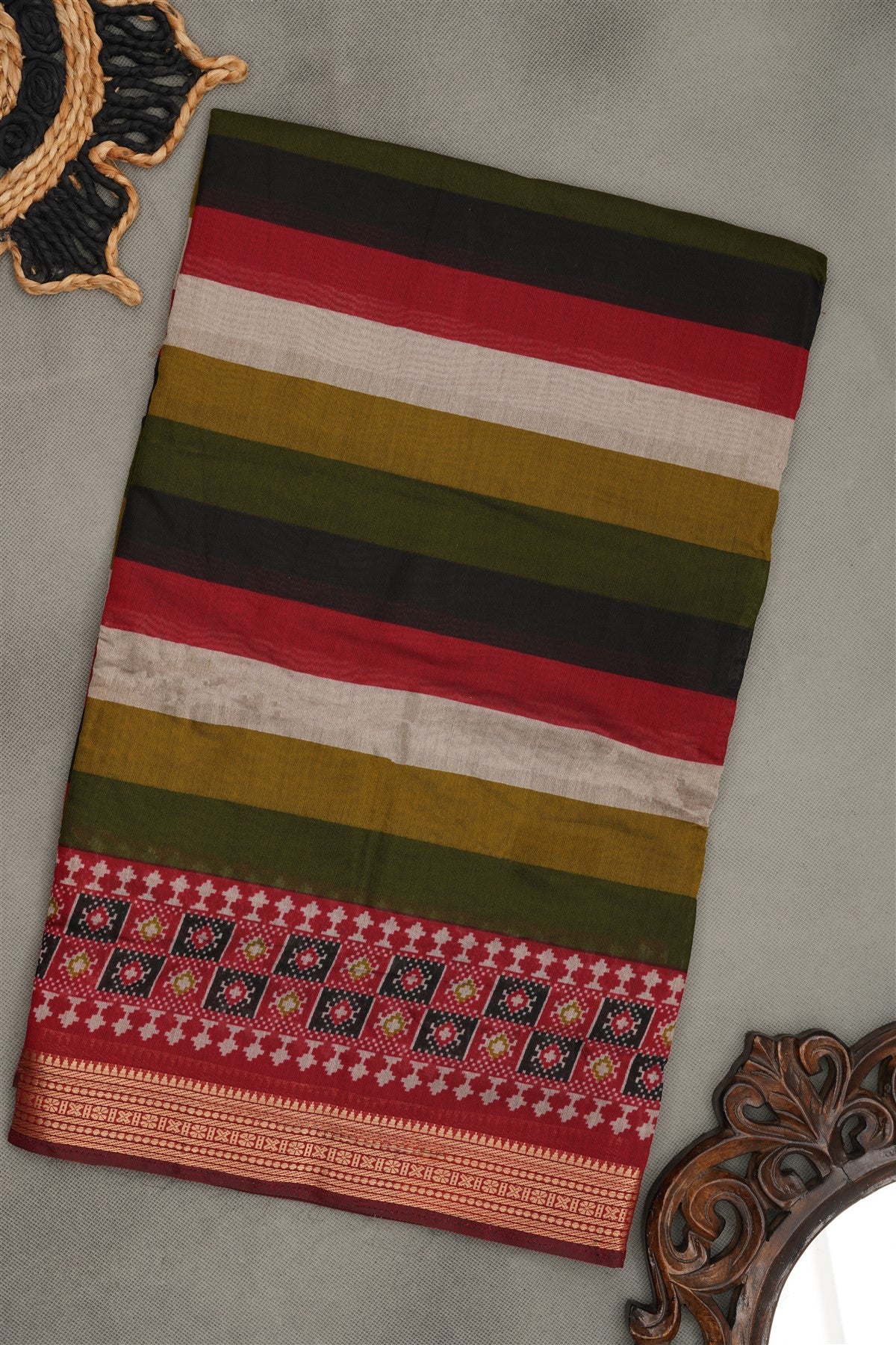 Fancy Maheshwari Silk Multi  Saree