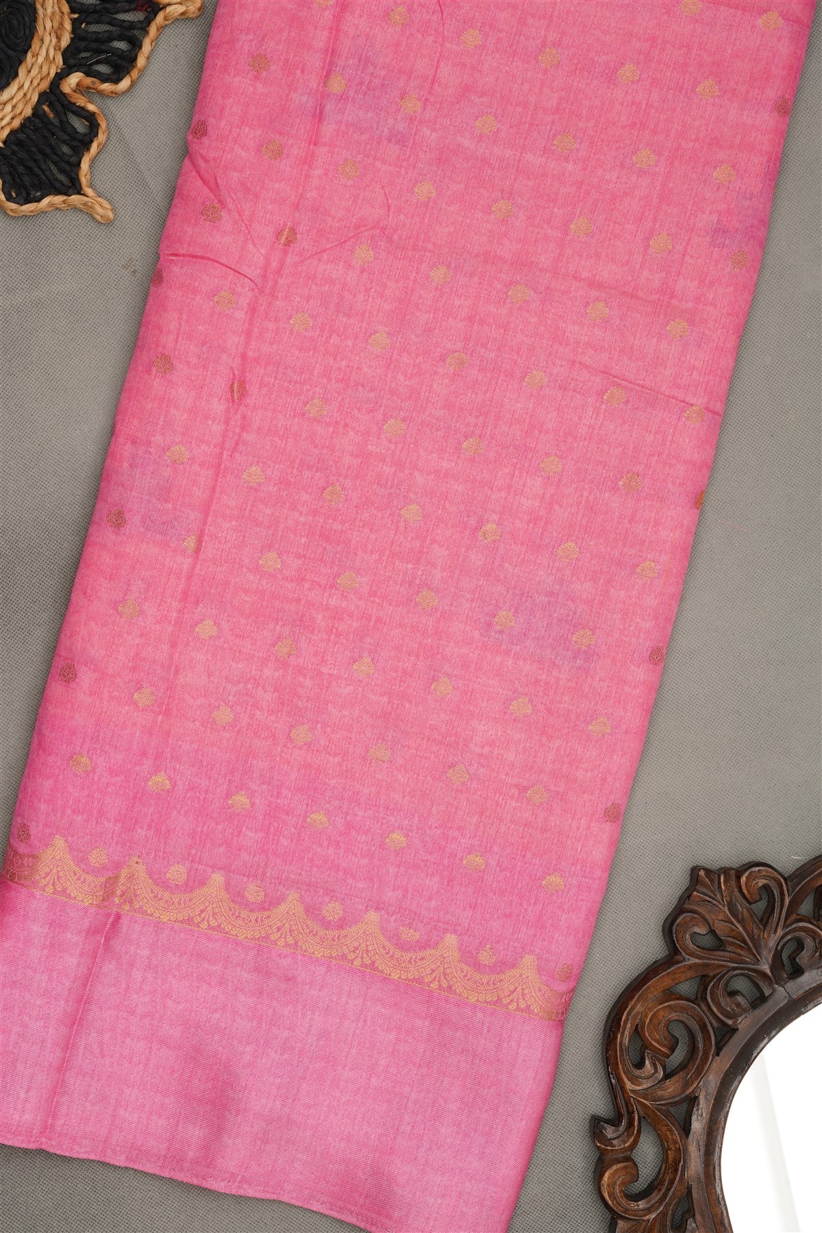 Fancy Silk Blend Yellow  Saree