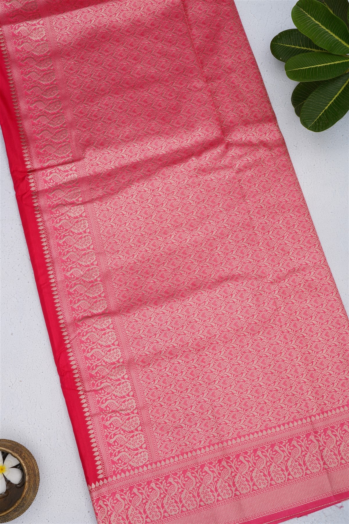 Banarasi Warm Silk Dark Pink Saree