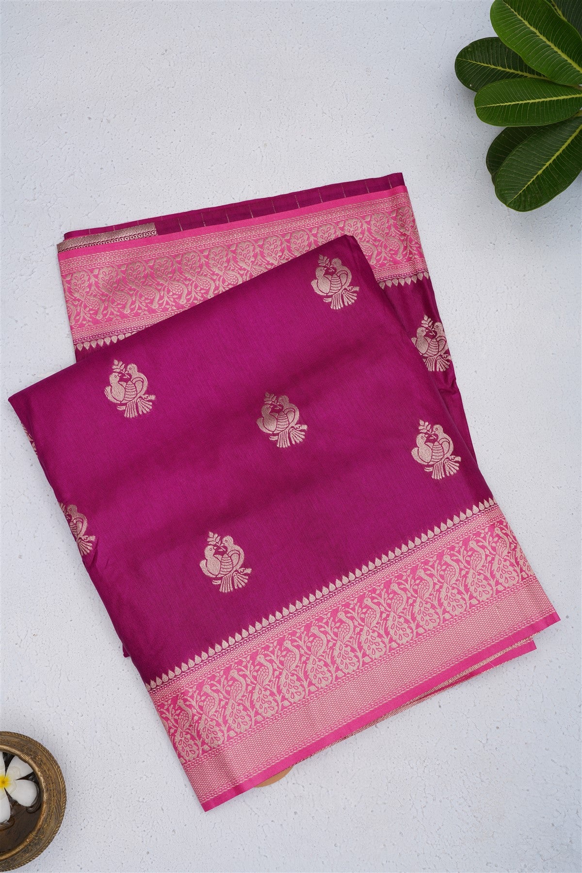Banarasi Warm Silk Purple Saree