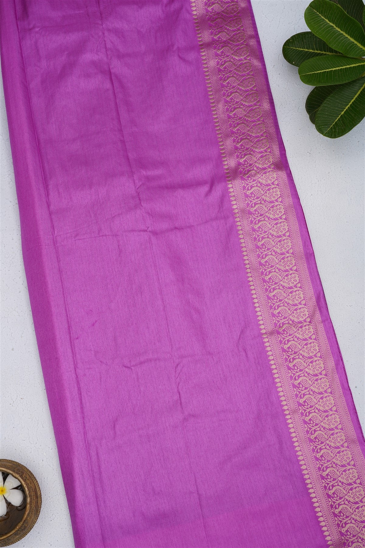 Banarasi Warm Silk Violet Saree