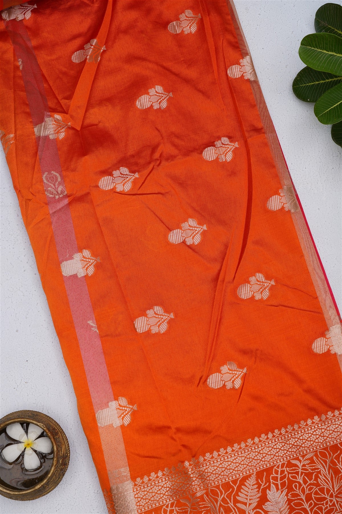 Banarasi Kathan Silk Dark Pink Saree