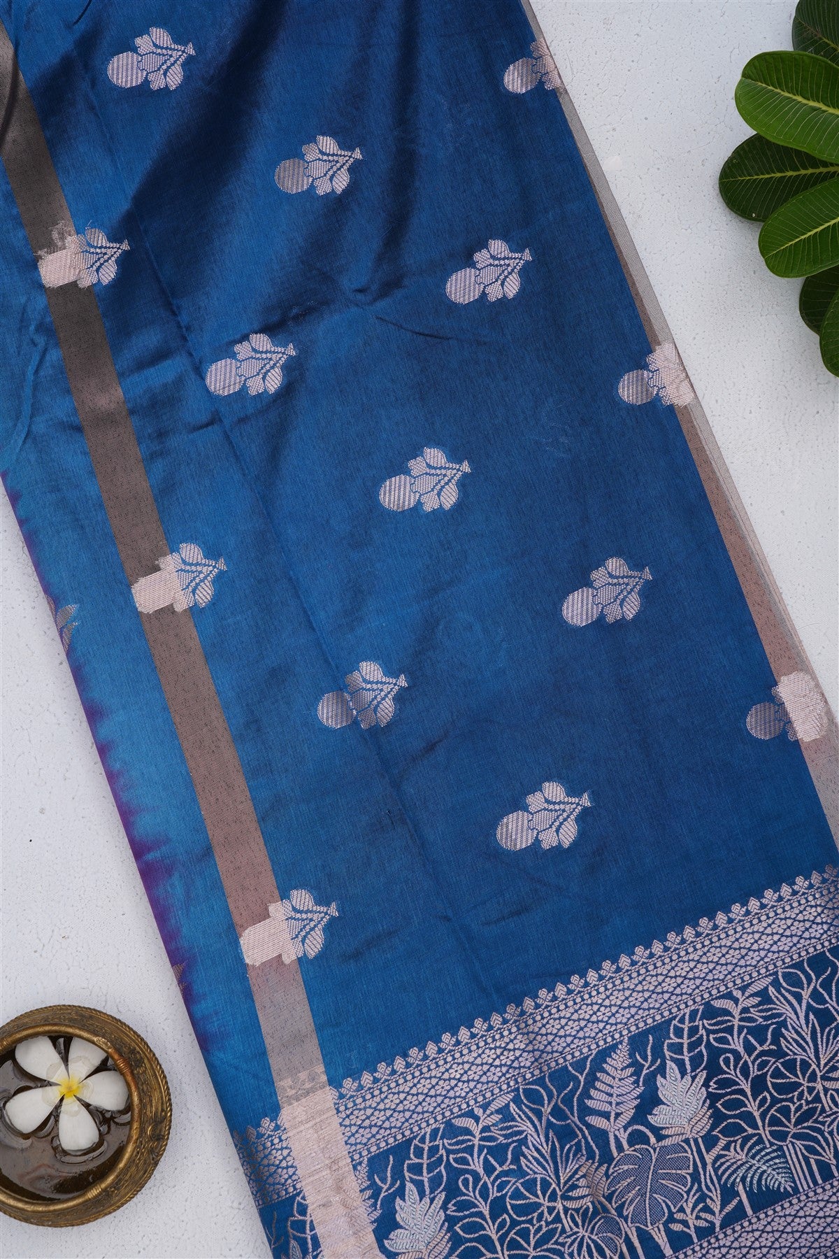 Banarasi Kathan Silk Violet Saree