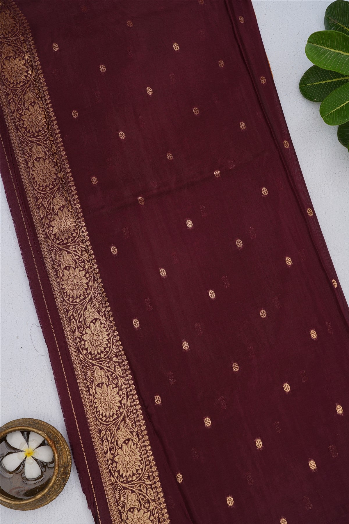 Banarasi Kathan Silk Dark Mustard Saree