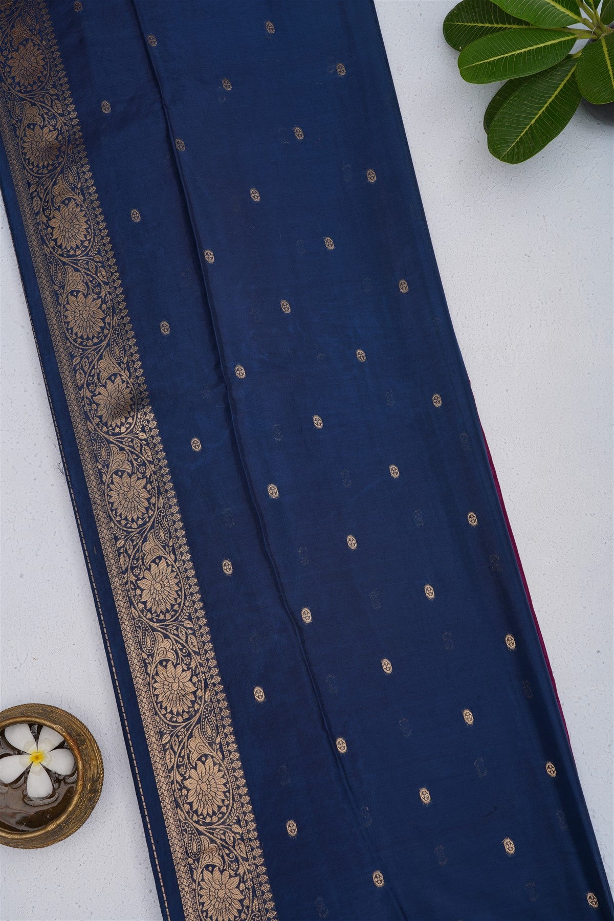 Banarasi Kathan Silk Purple Saree