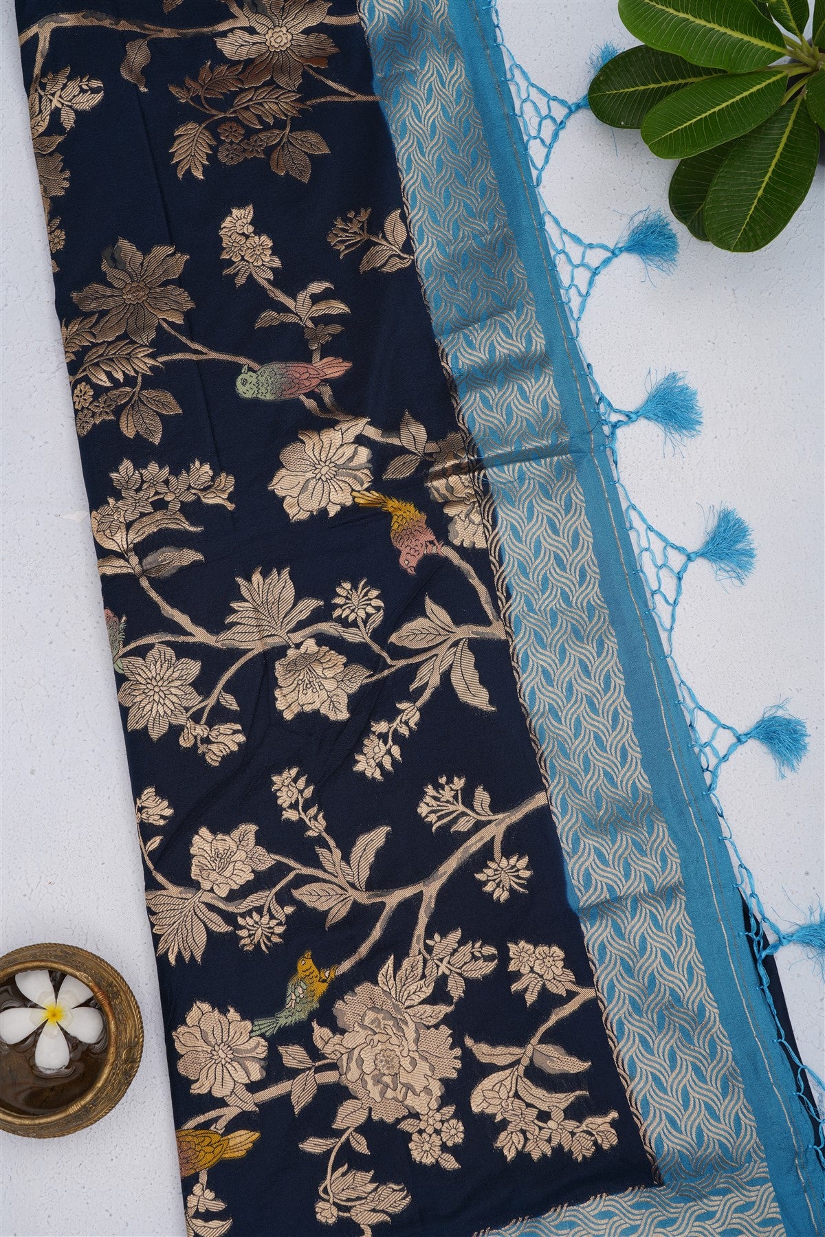 Banarasi Georgette Dark Blue Saree