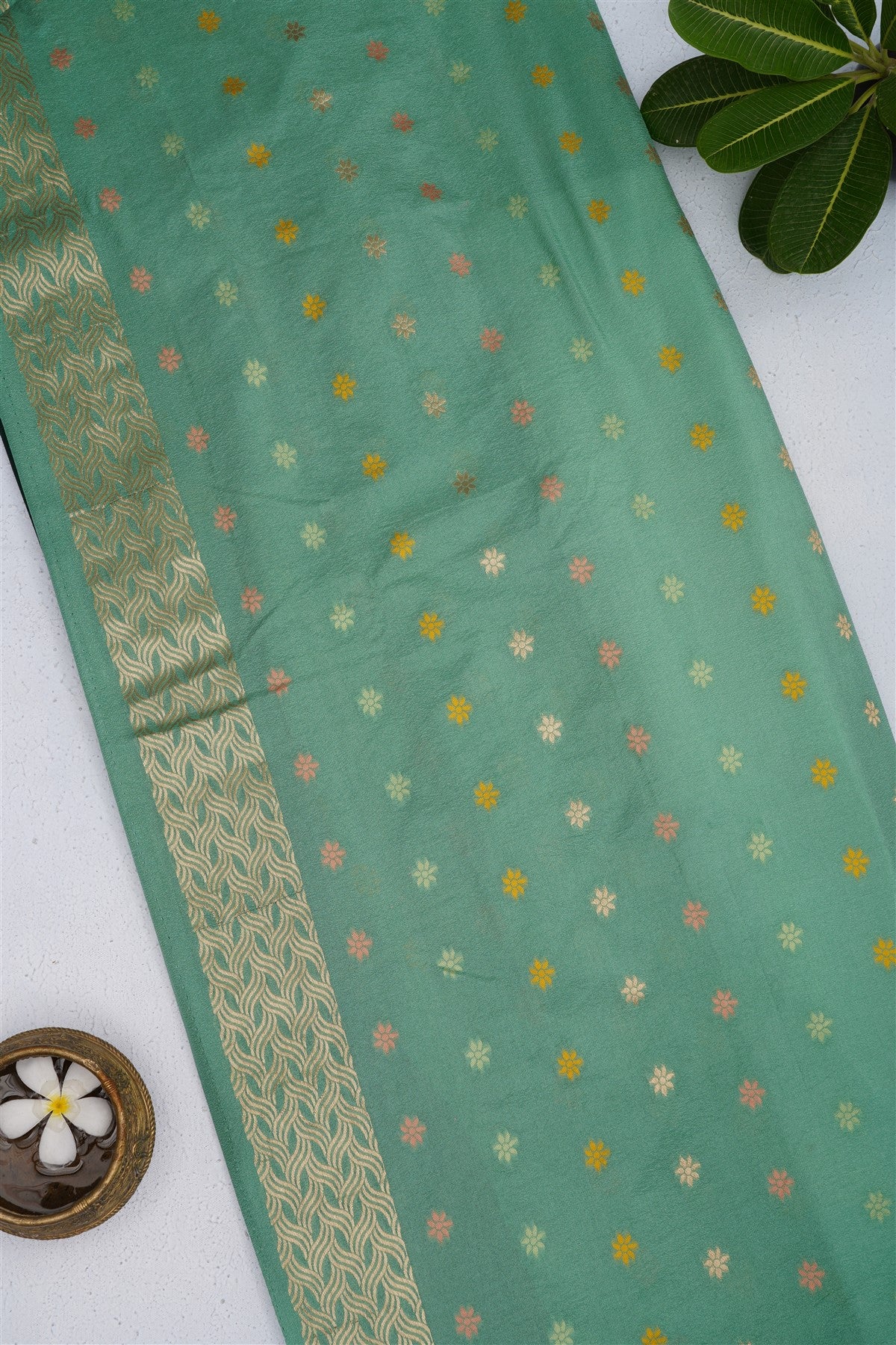 Banarasi Georgette Dark Green Saree