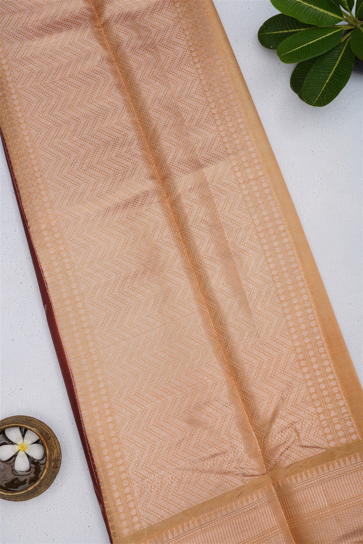 Banarasi Silk Dark Brown Saree