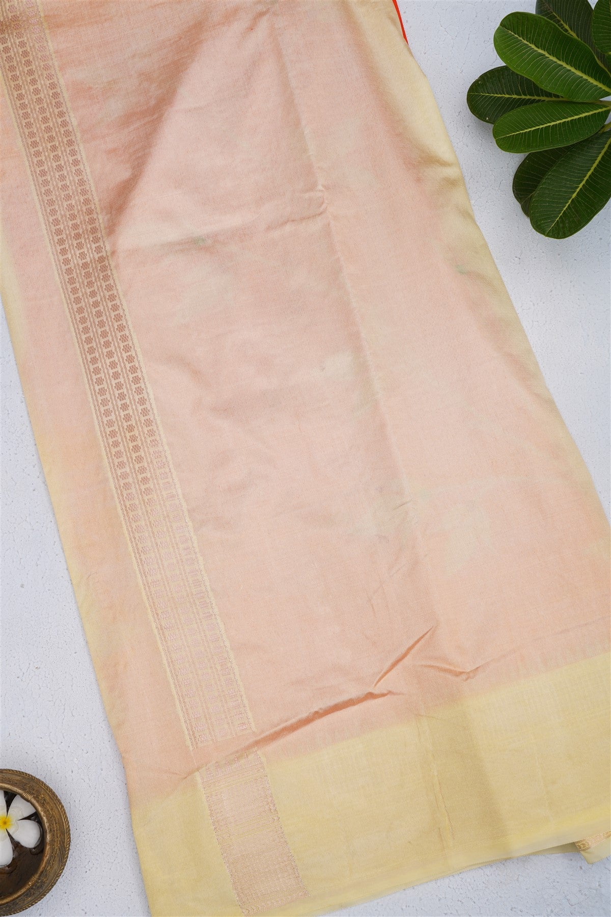 Banarasi Silk Dark Orange Saree