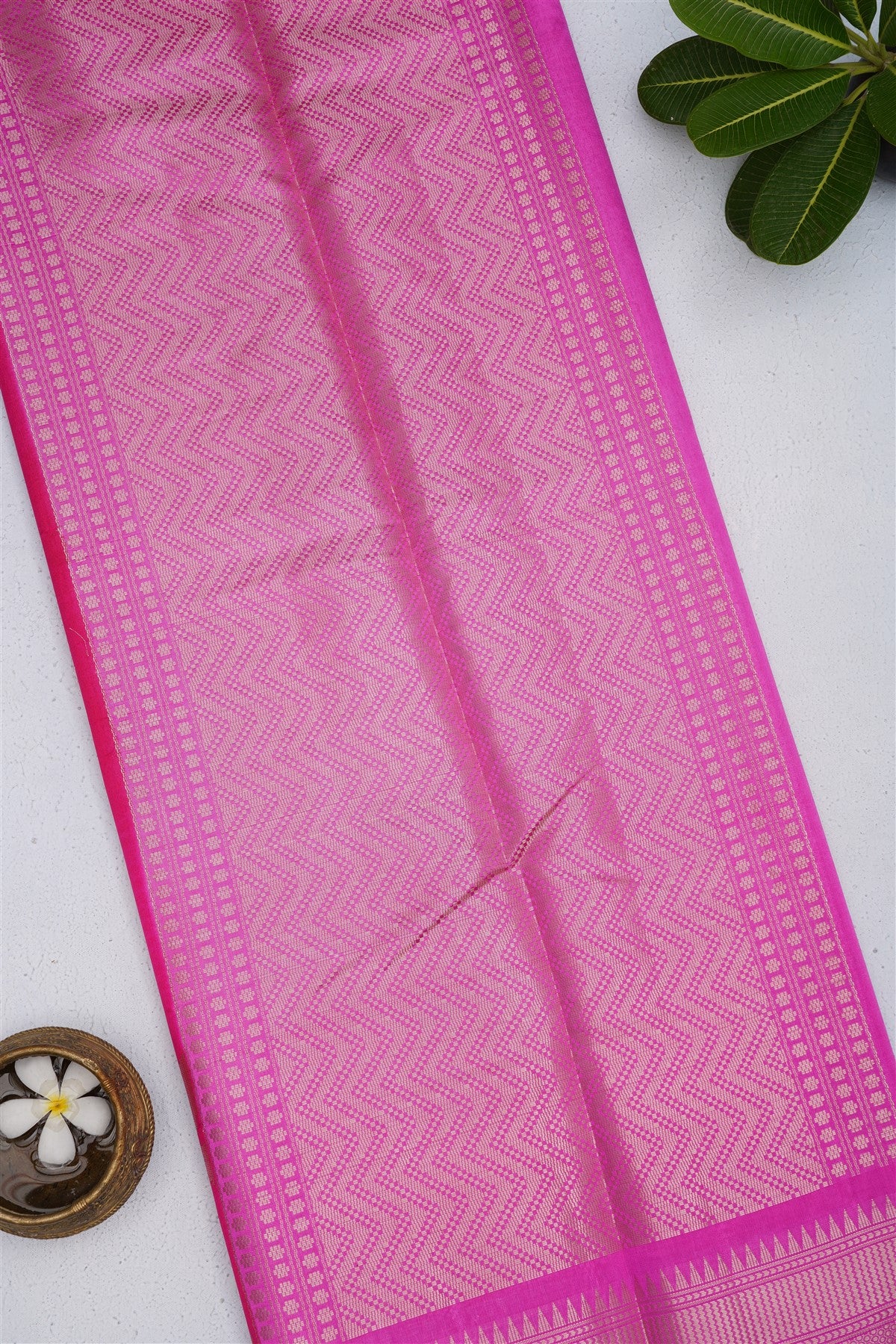 Banarasi Silk Dark Pink Saree