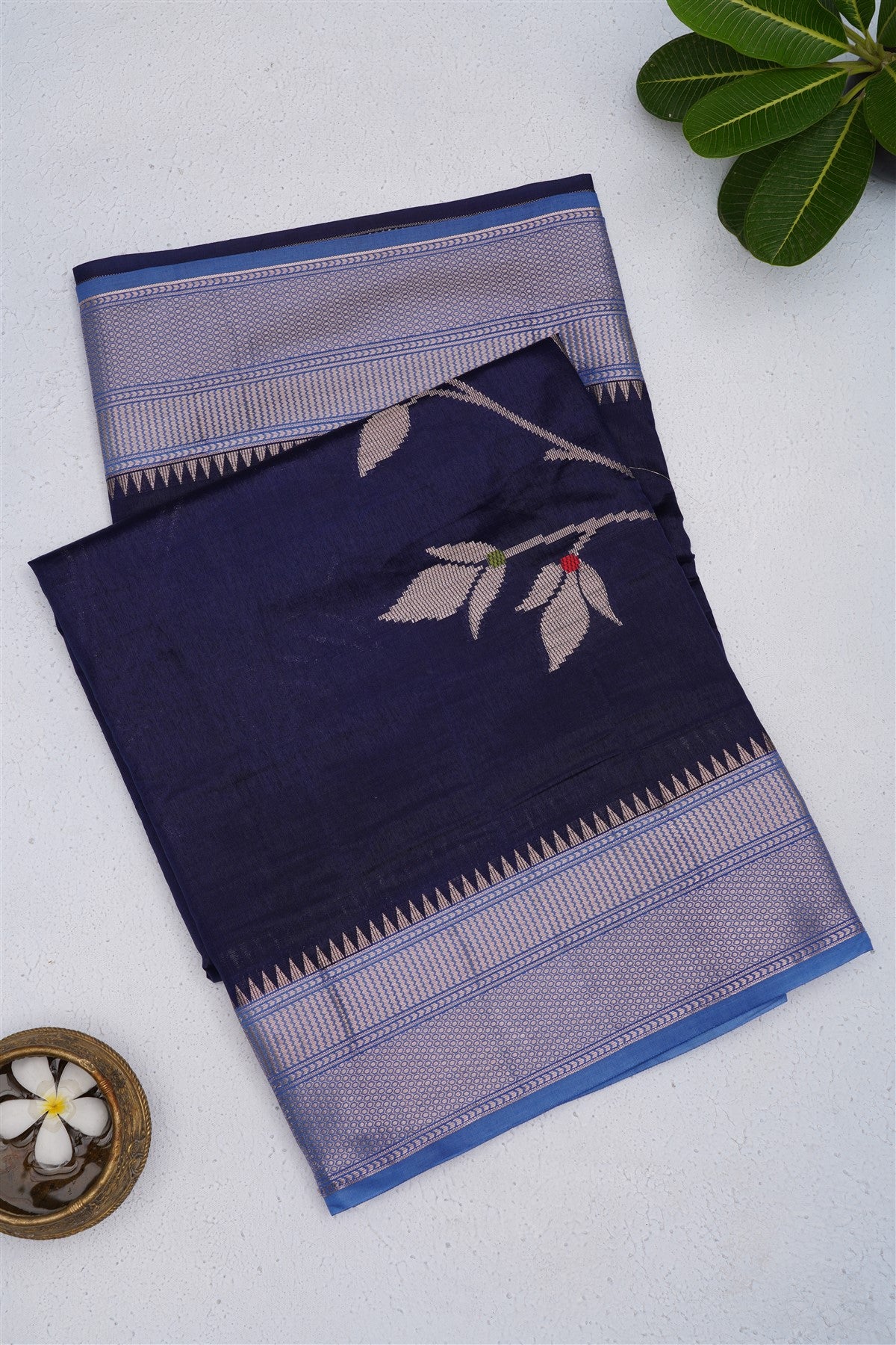 Banarasi Silk Navy Blue Saree
