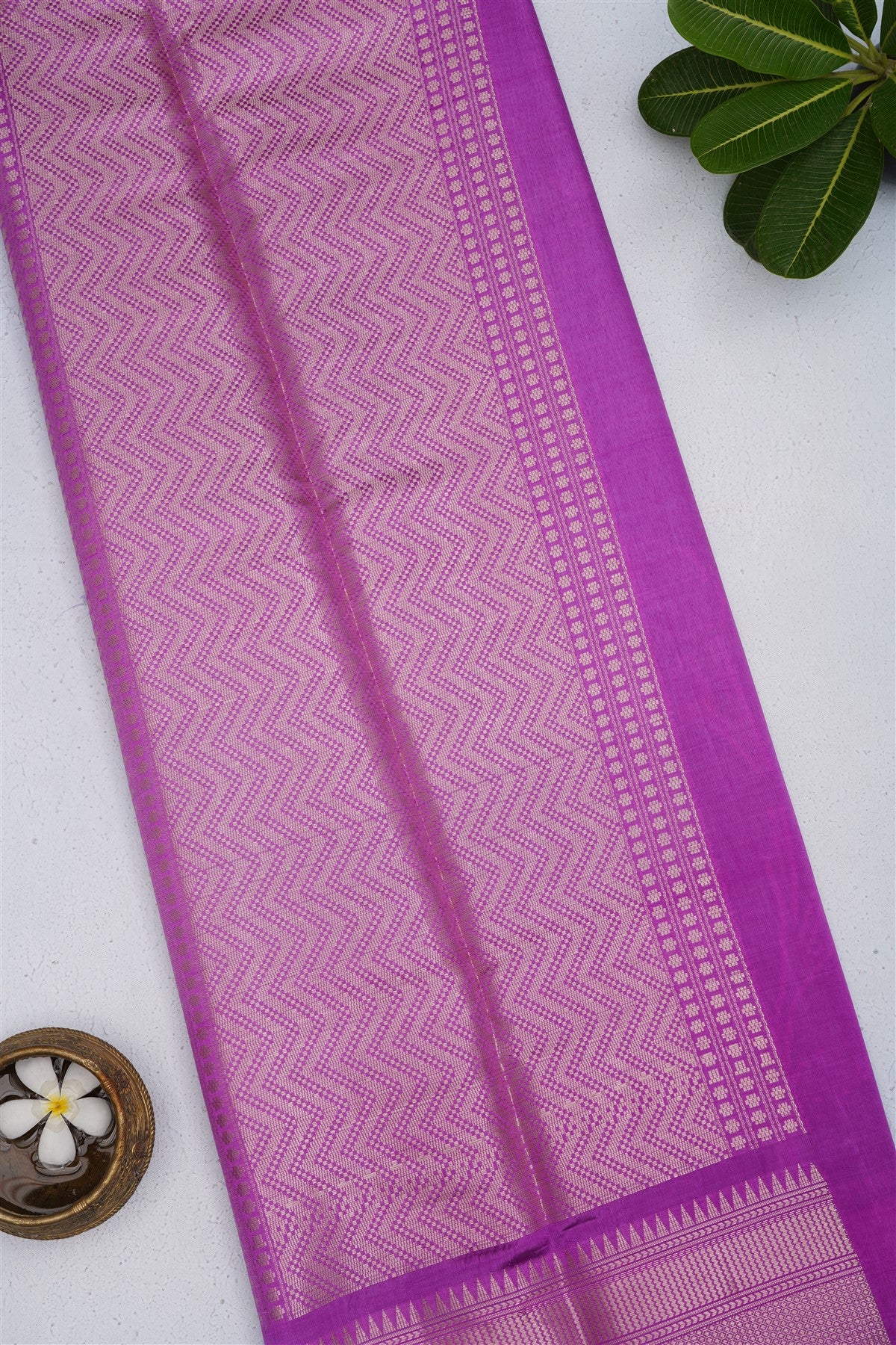 Banarasi Silk Violet Saree
