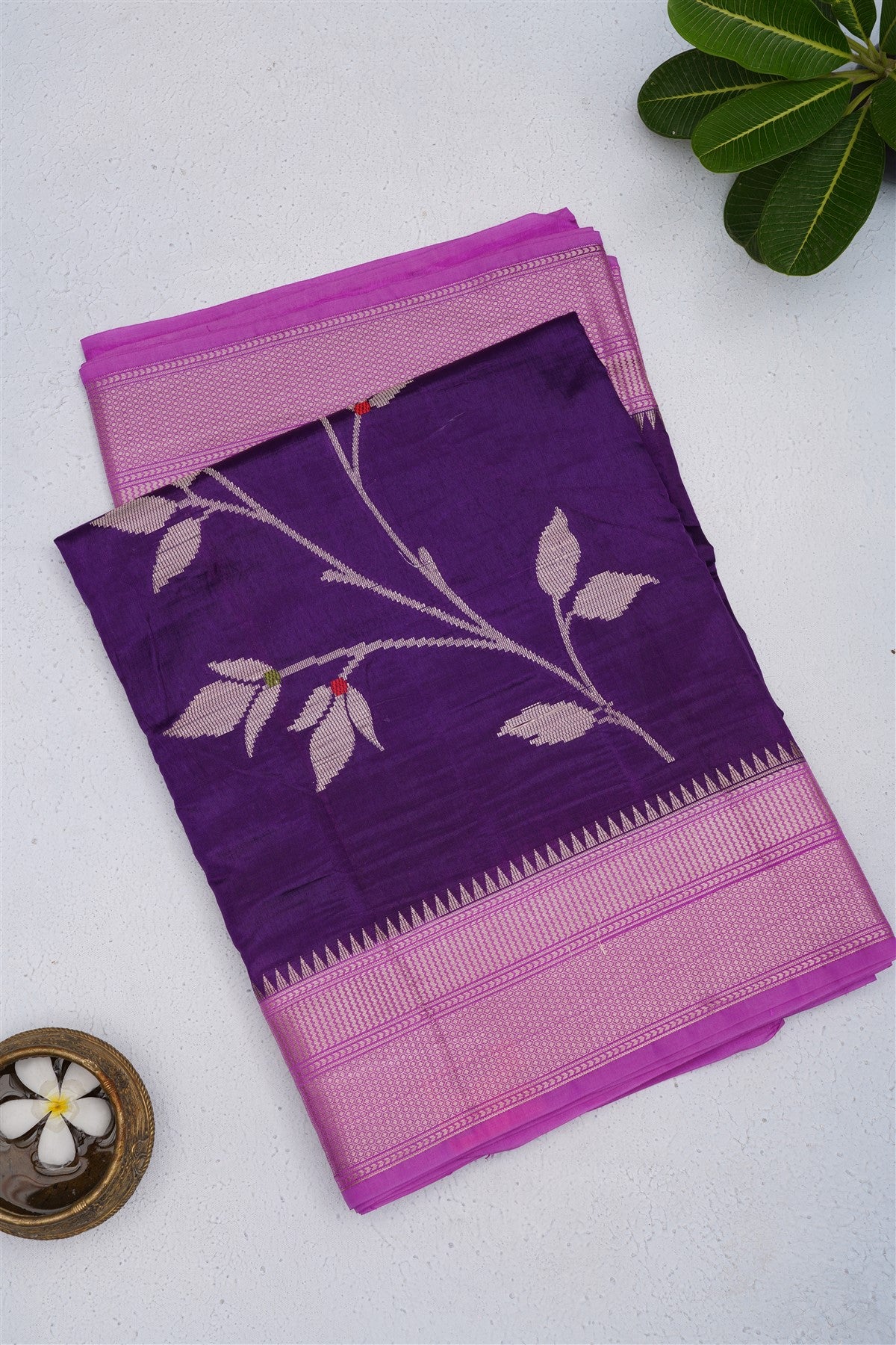 Banarasi Silk Violet Saree