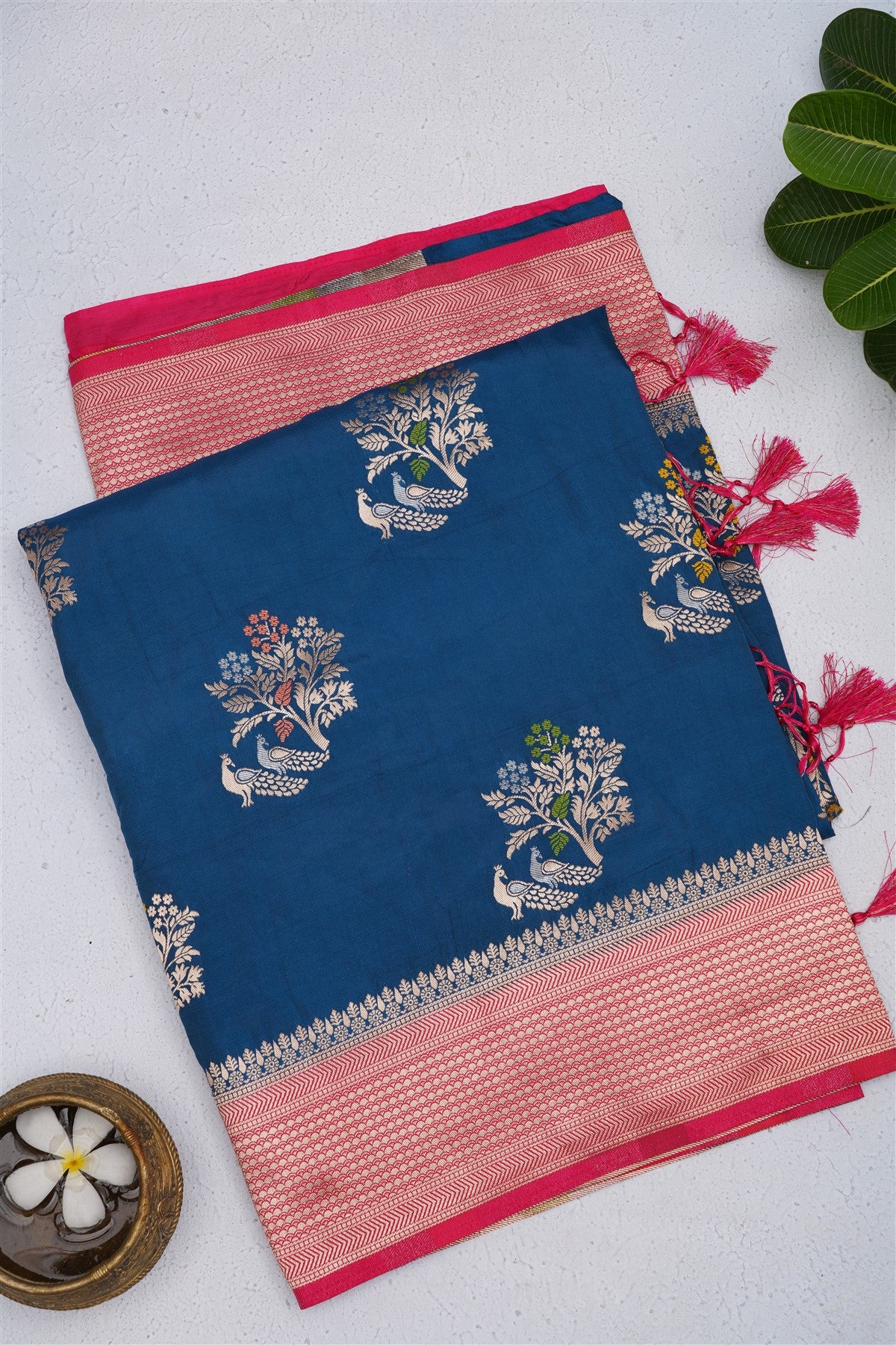 Banarasi Georgette Dark Blue Saree